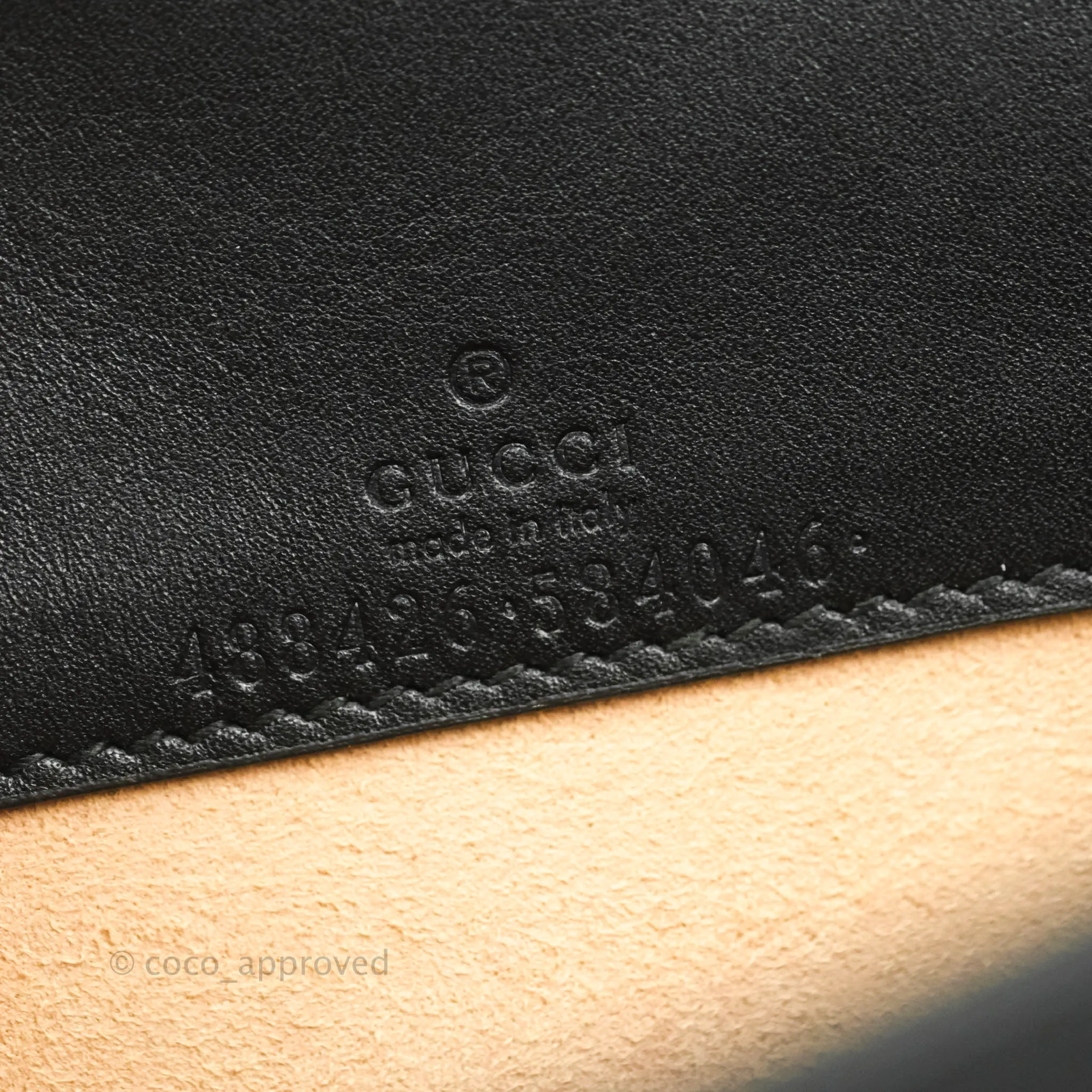Gucci Matelasse GG Marmont Mini Chain Flap Bag Black Calfskin Gold Hardware
