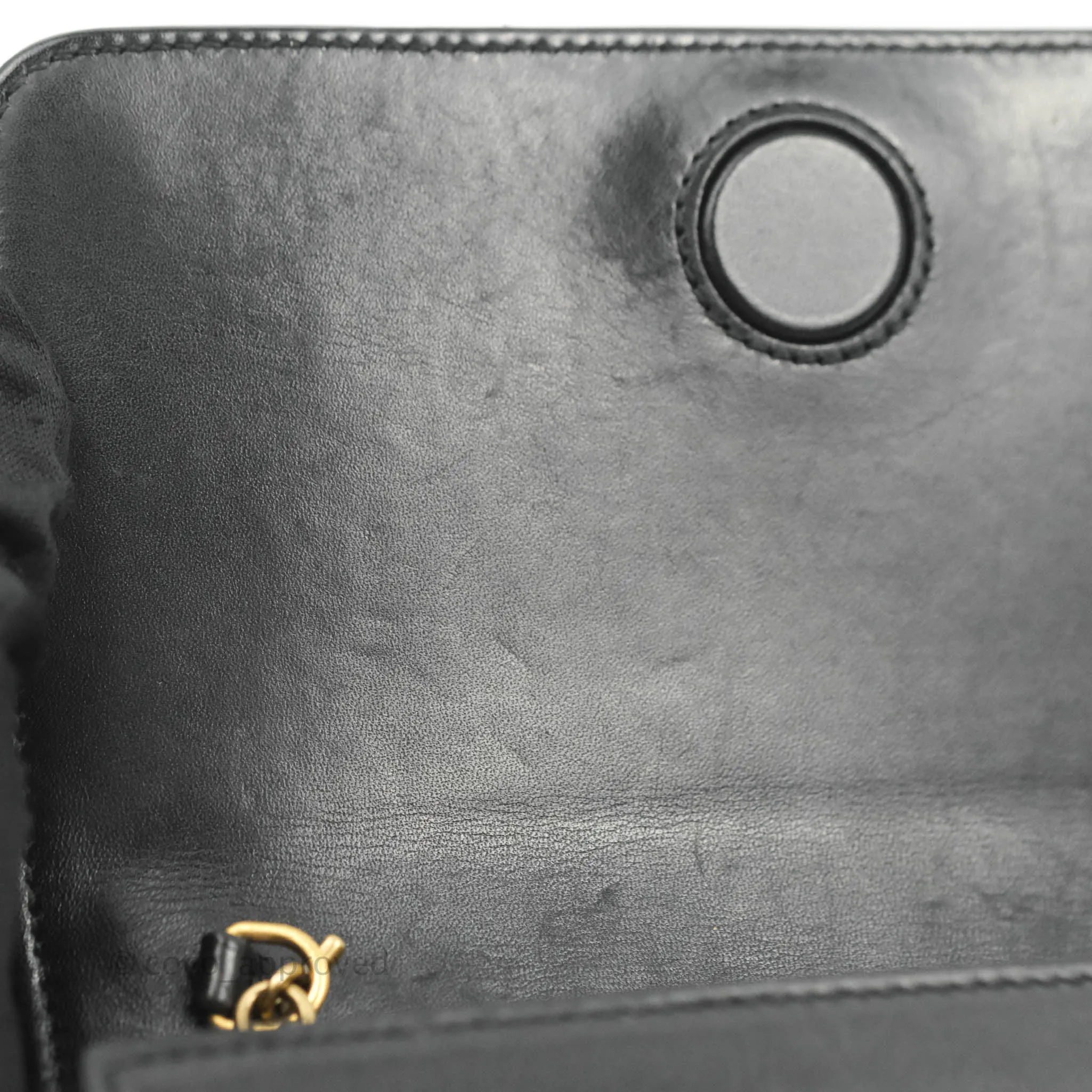 Gucci Matelasse GG Marmont Super Mini Chain Flap Bag Black Calfskin Gold Hardware