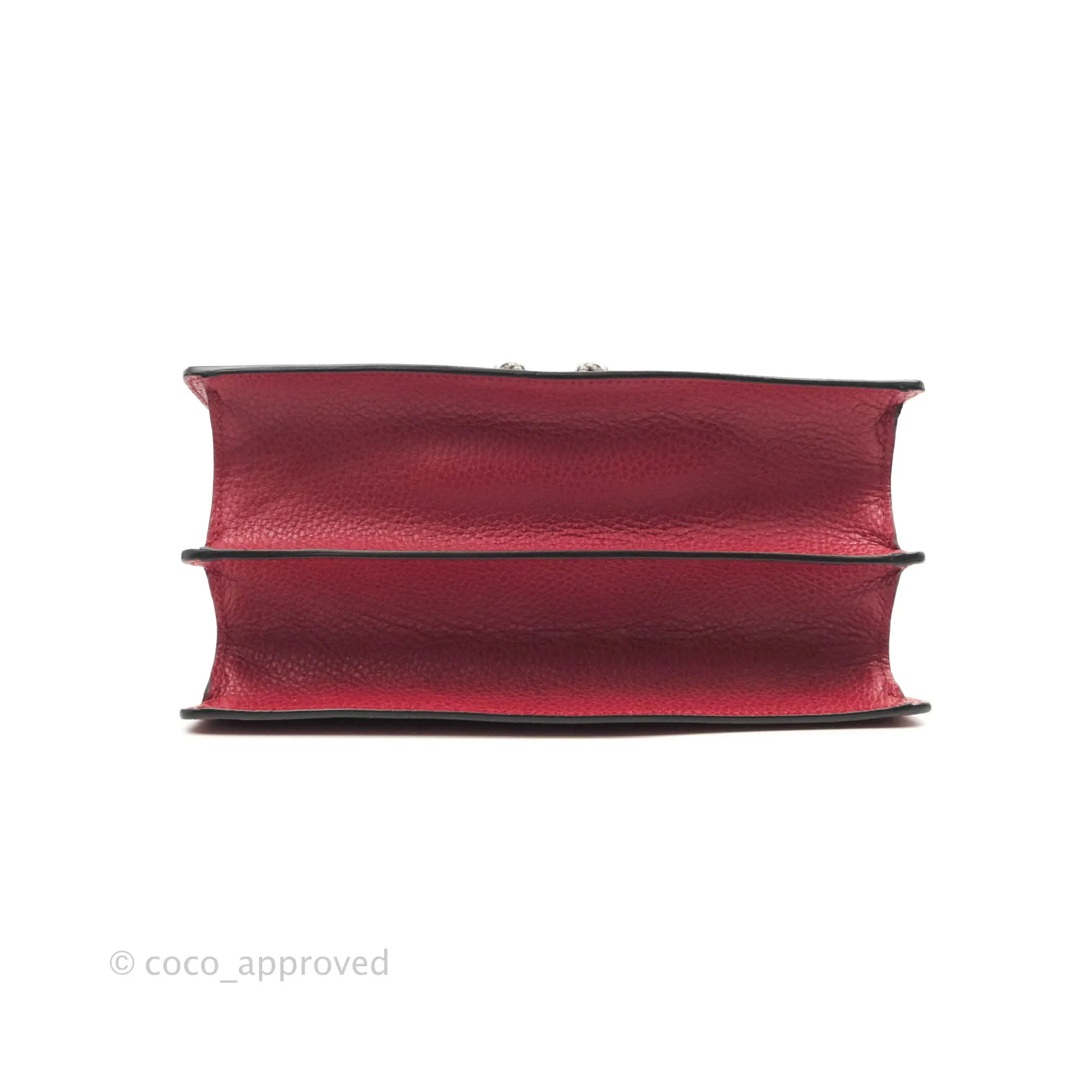 Gucci Medium Dionysus Red Leather Bamboo Top Handle Bag