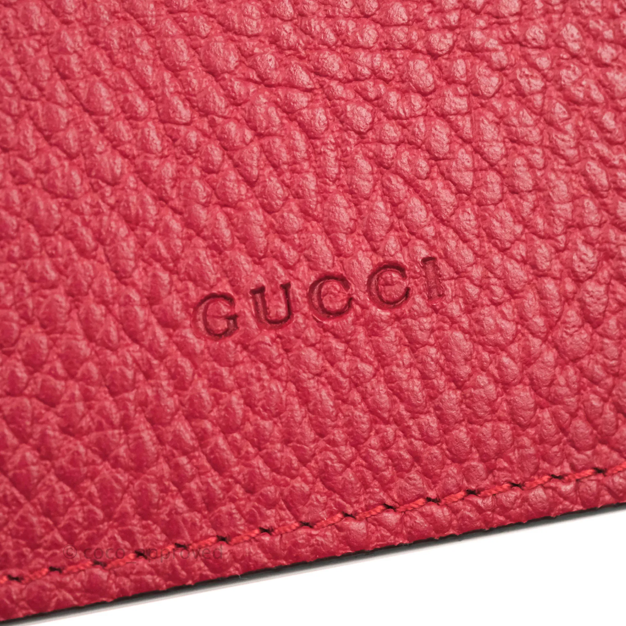Gucci Medium Dionysus Red Leather Bamboo Top Handle Bag