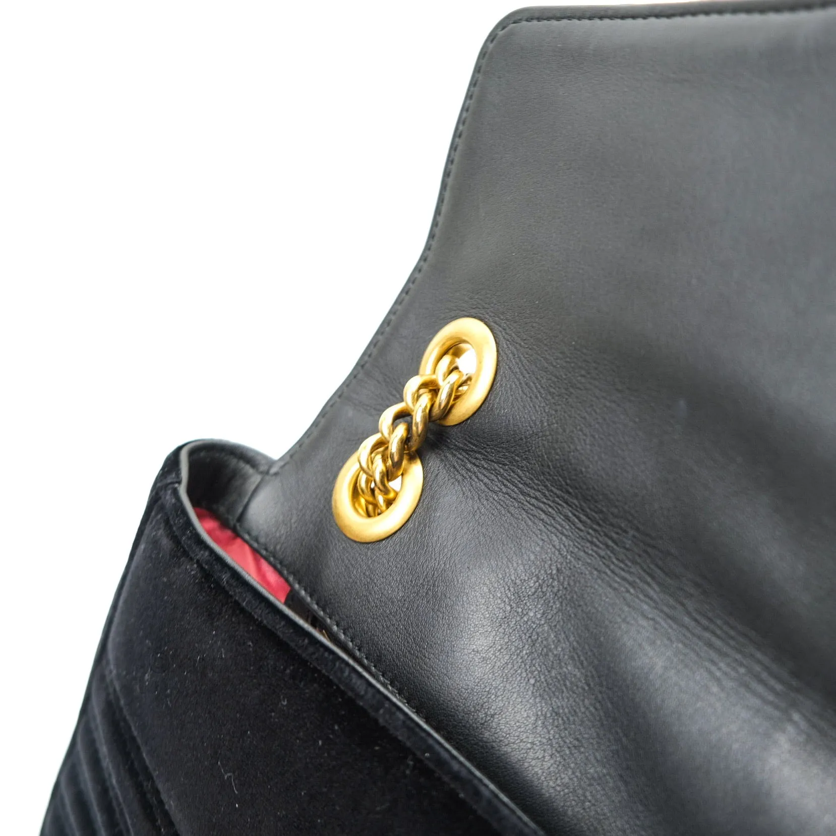 Gucci Medium Marmont Velvet Black Gold Hardware