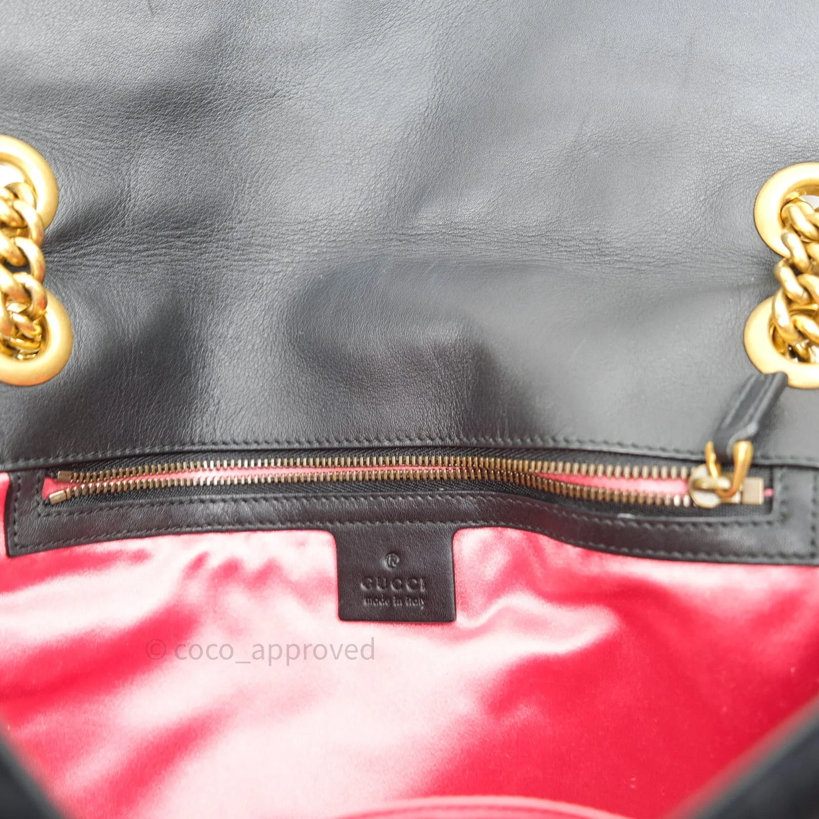 Gucci Medium Marmont Velvet Black Gold Hardware
