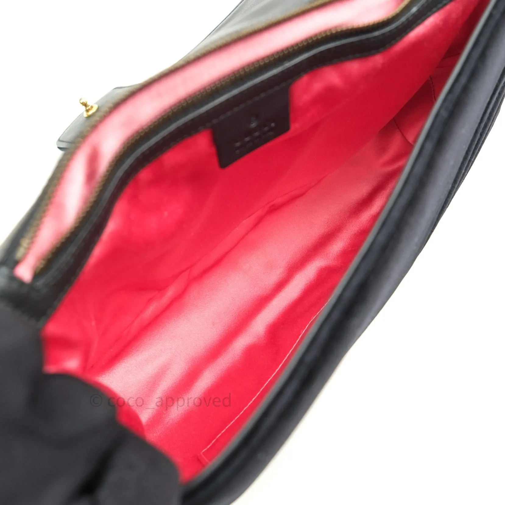 Gucci Medium Marmont Velvet Black Gold Hardware