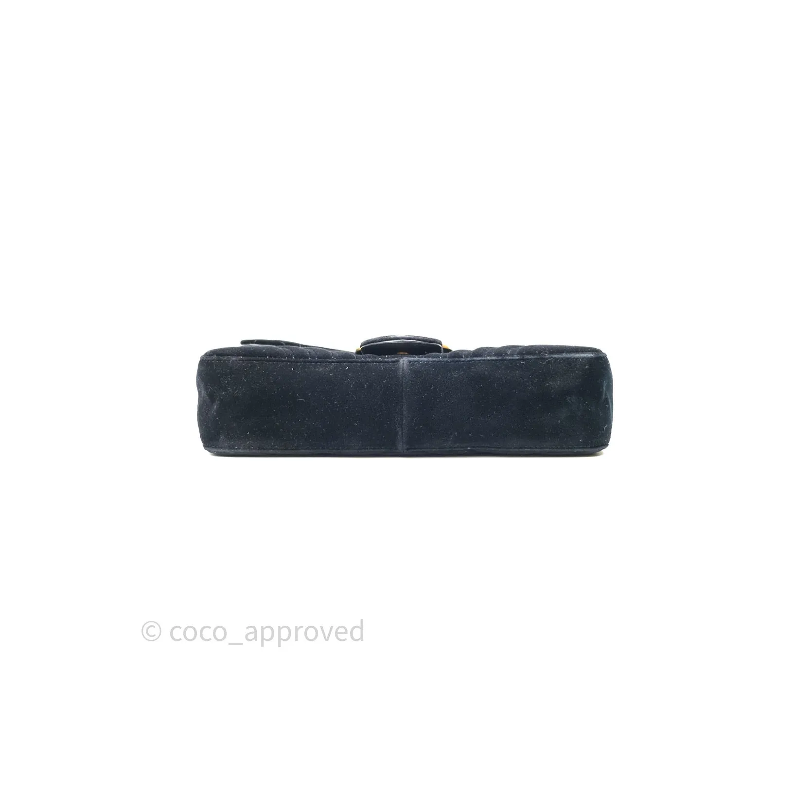 Gucci Medium Marmont Velvet Black Gold Hardware