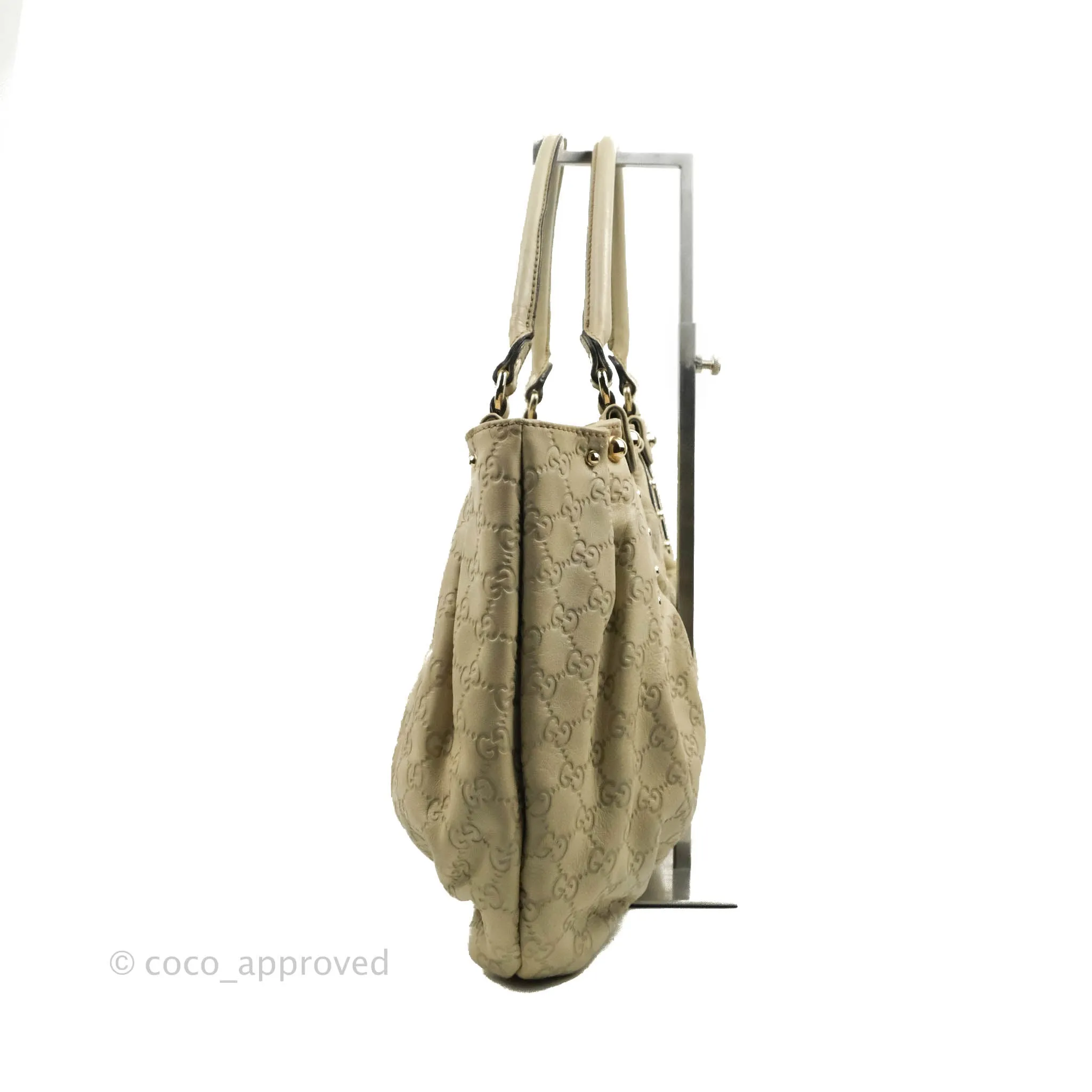 Gucci Medium Pelham Tote Studded Guccissima Leather
