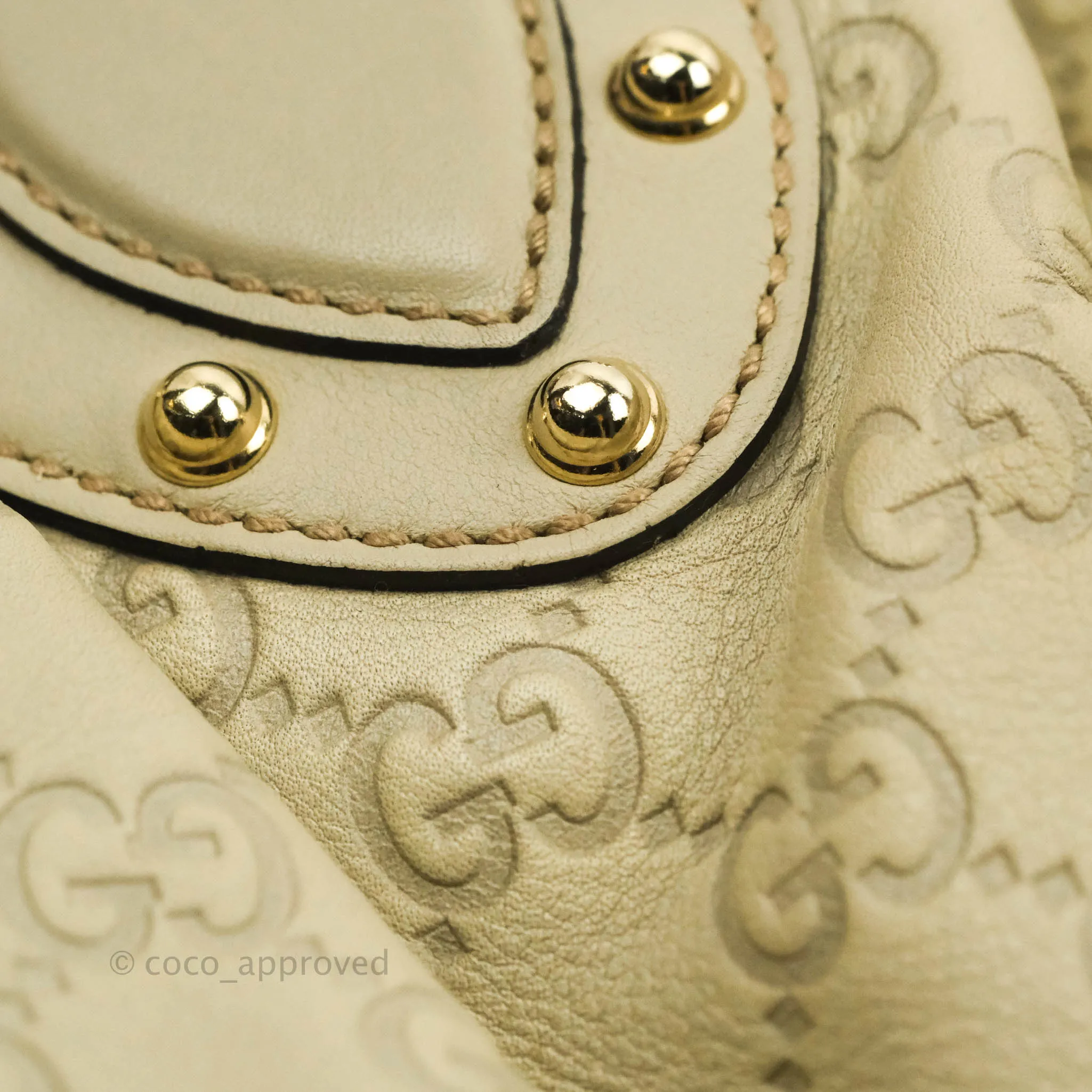 Gucci Medium Pelham Tote Studded Guccissima Leather
