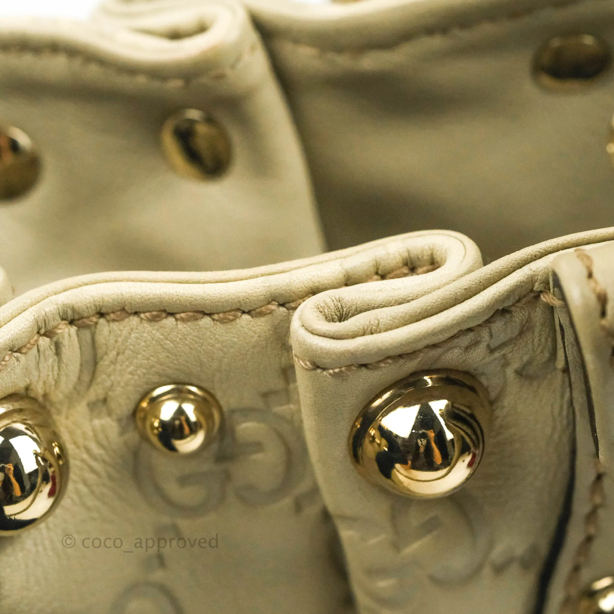 Gucci Medium Pelham Tote Studded Guccissima Leather