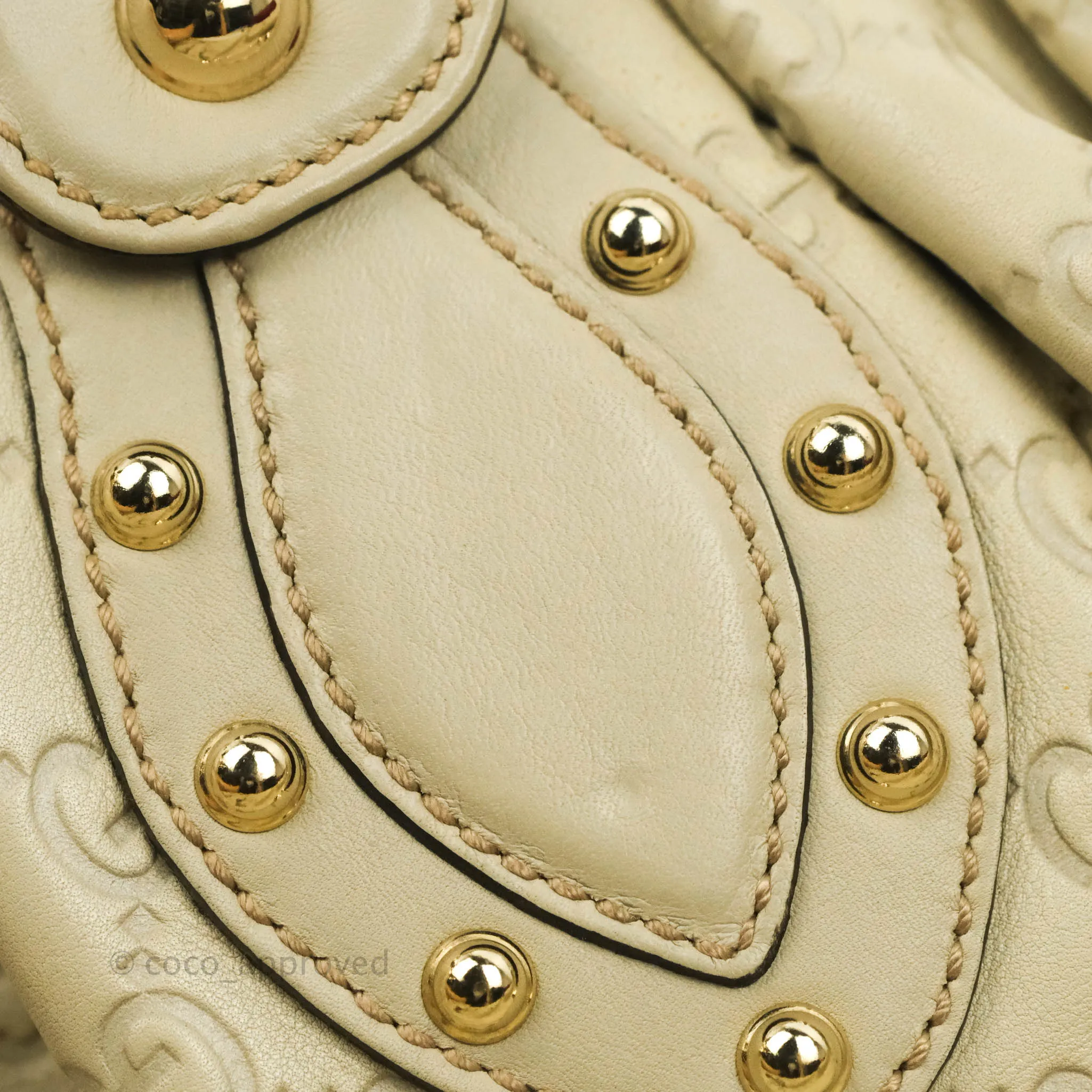 Gucci Medium Pelham Tote Studded Guccissima Leather