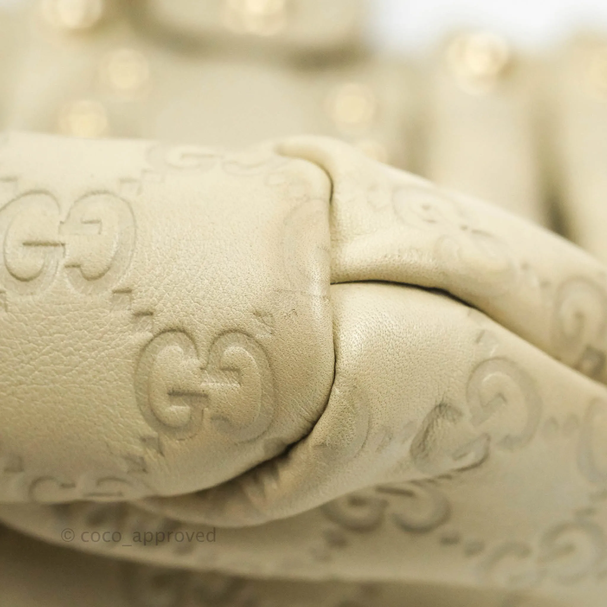 Gucci Medium Pelham Tote Studded Guccissima Leather