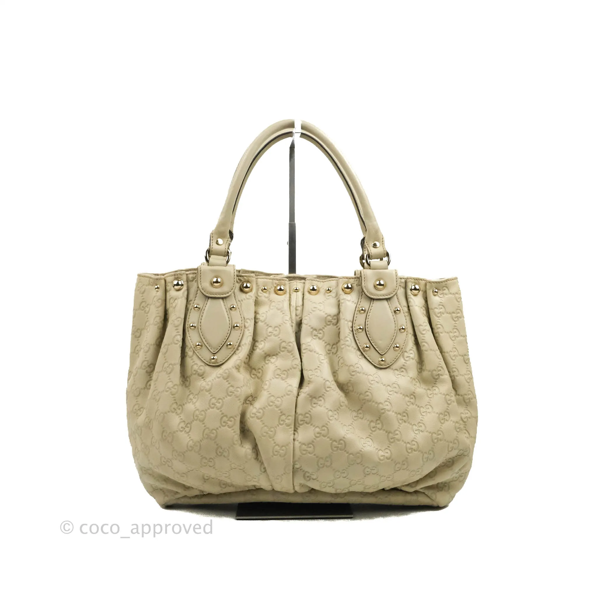 Gucci Medium Pelham Tote Studded Guccissima Leather