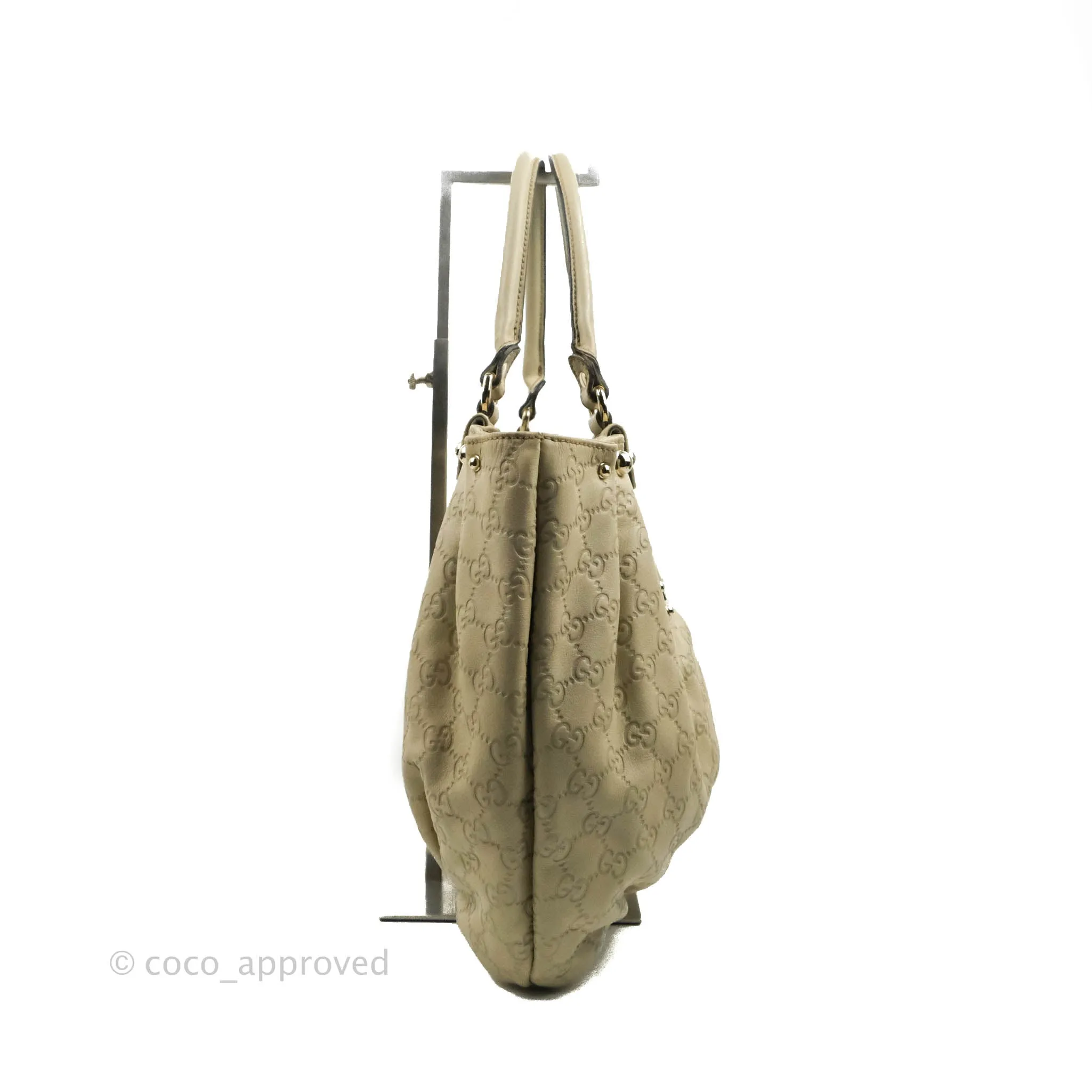 Gucci Medium Pelham Tote Studded Guccissima Leather