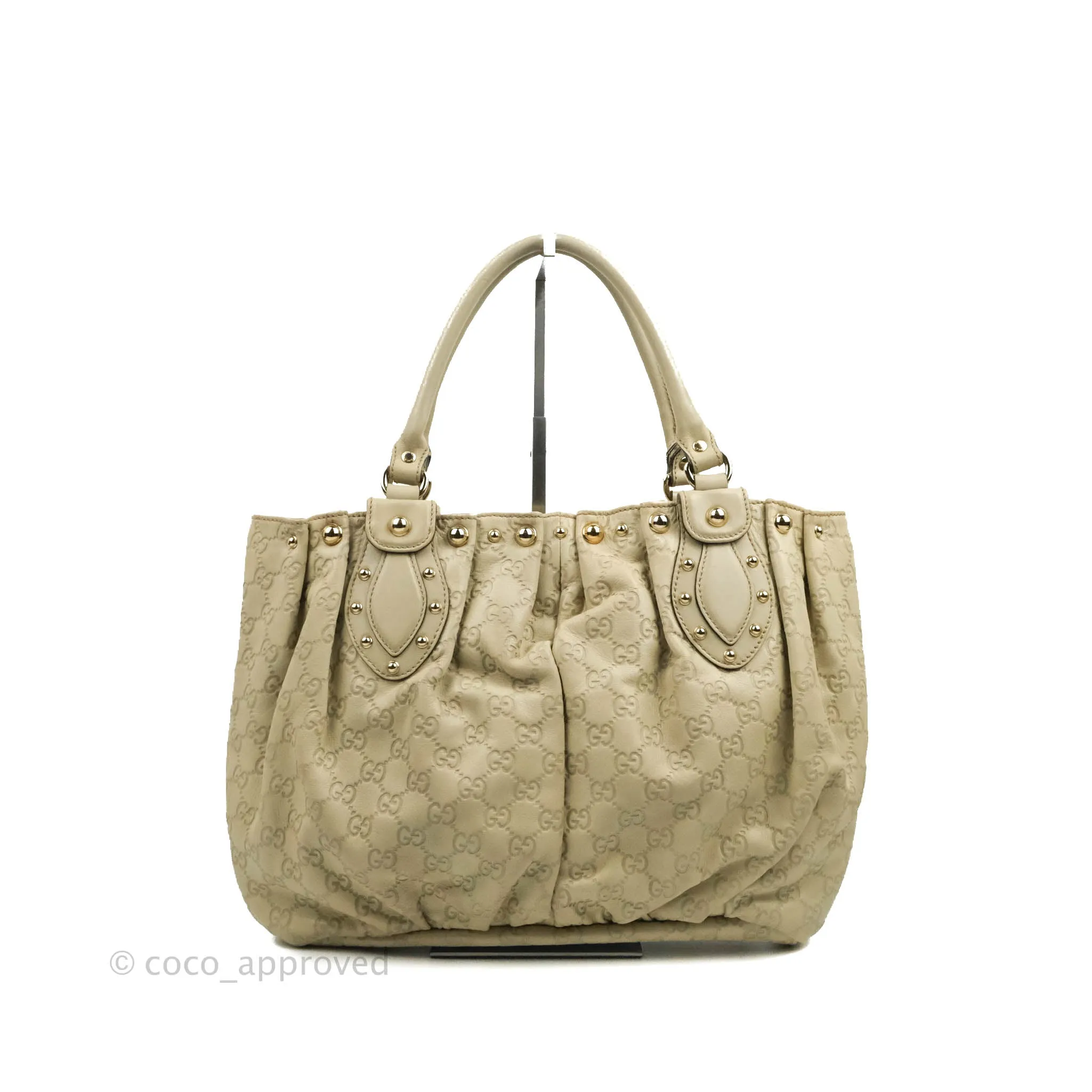 Gucci Medium Pelham Tote Studded Guccissima Leather