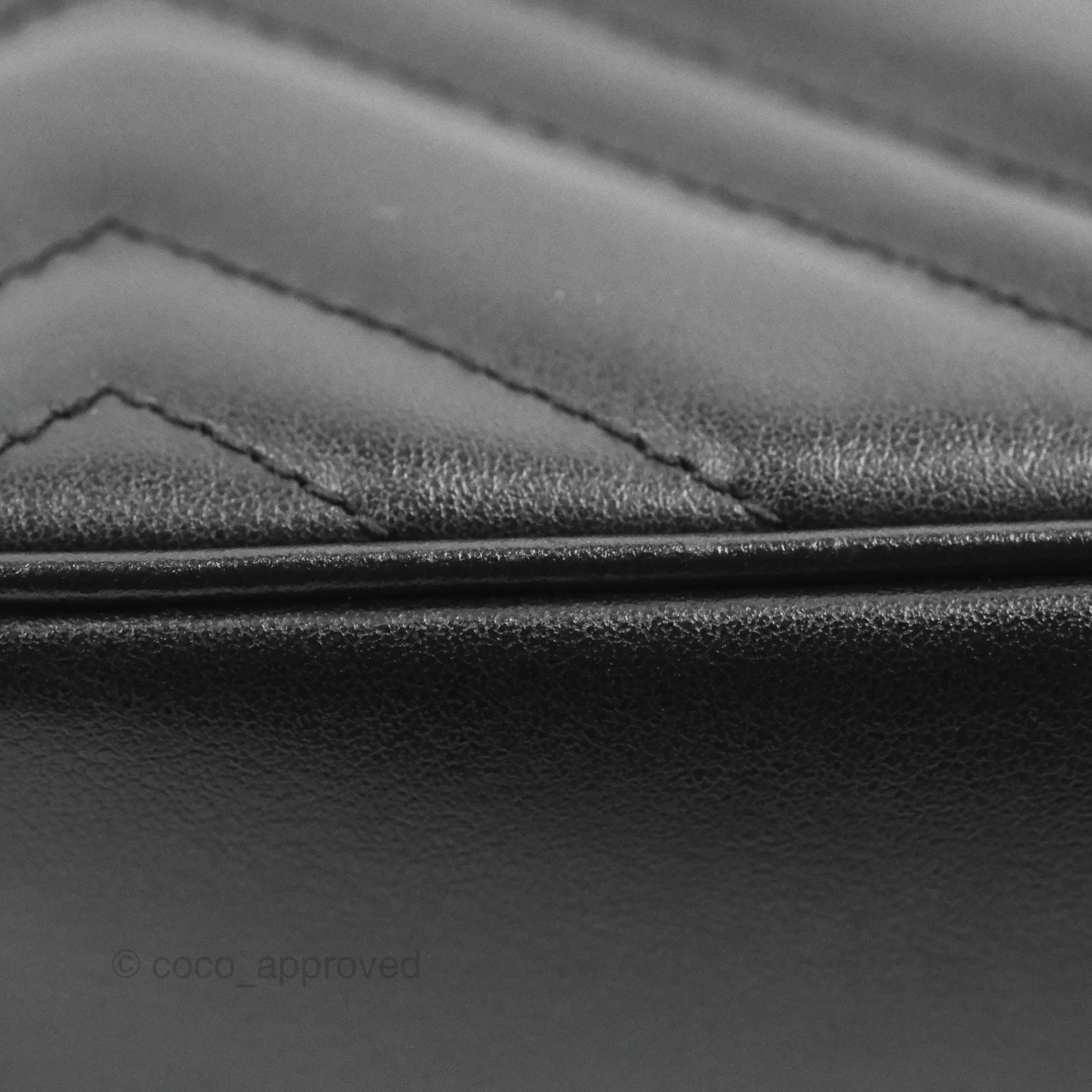 Gucci Mini Chevron GG Marmont Matelass Bag So Black Calfskin