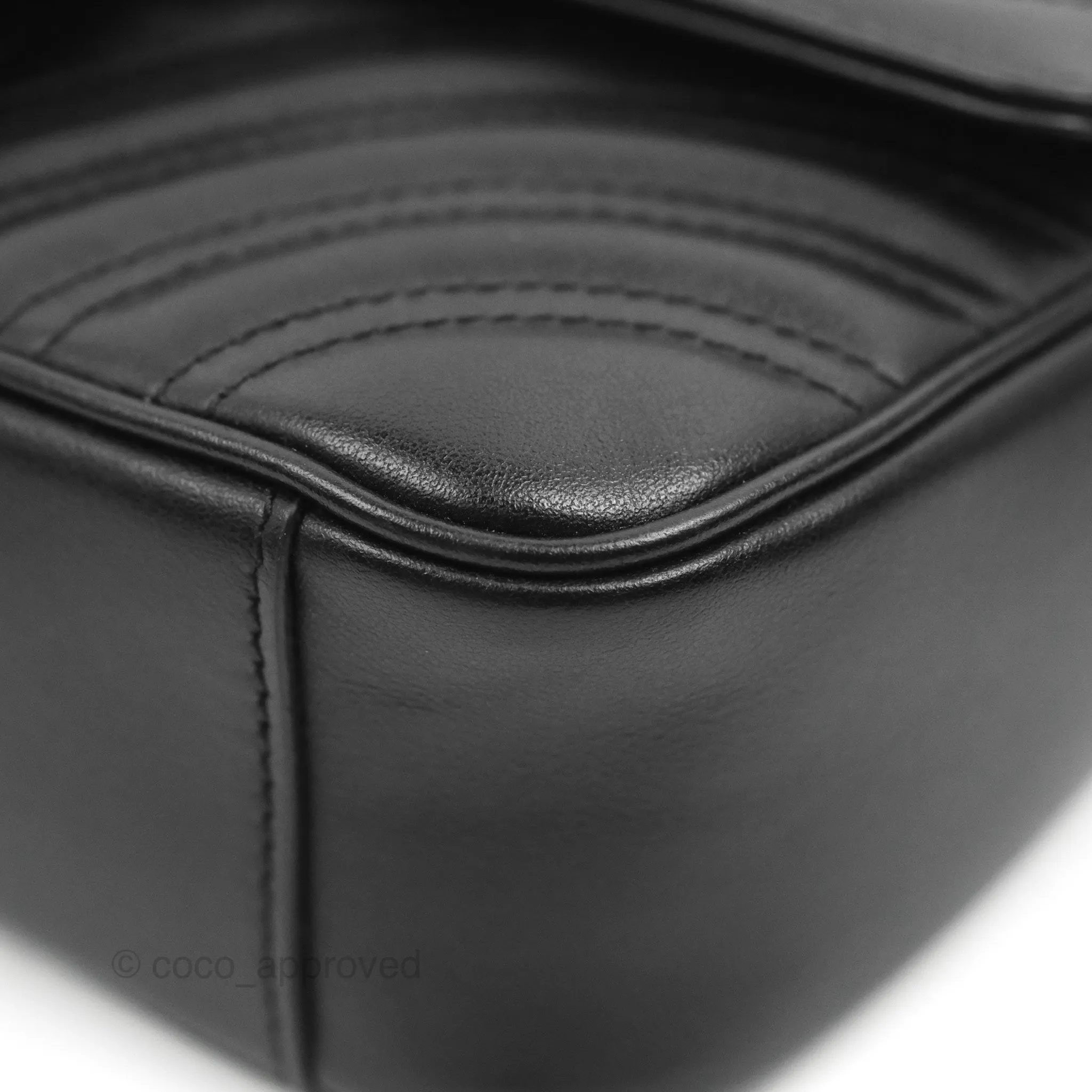 Gucci Mini Chevron GG Marmont Matelass Bag So Black Calfskin
