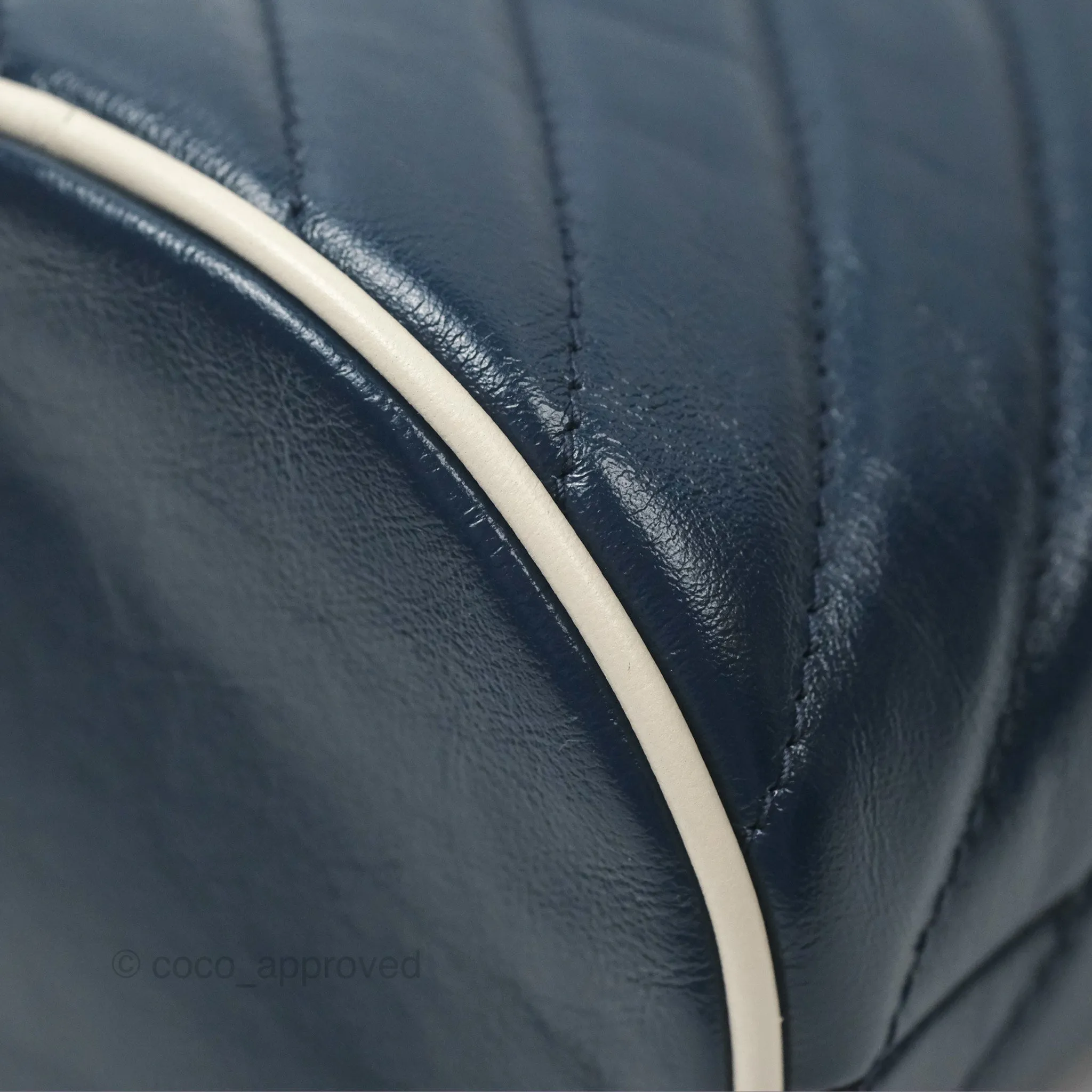 Gucci Mini GG Marmont Leather Bucket Bag Navy