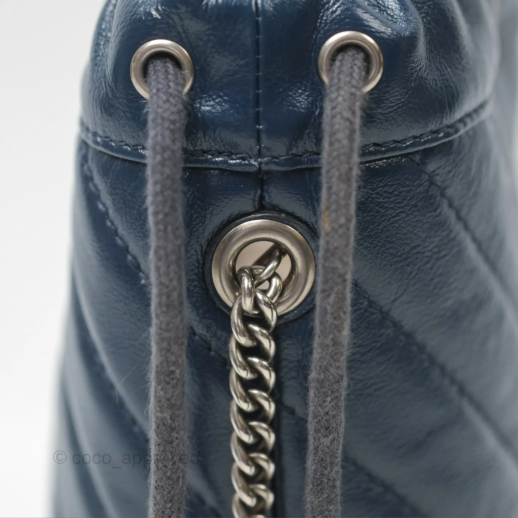 Gucci Mini GG Marmont Leather Bucket Bag Navy