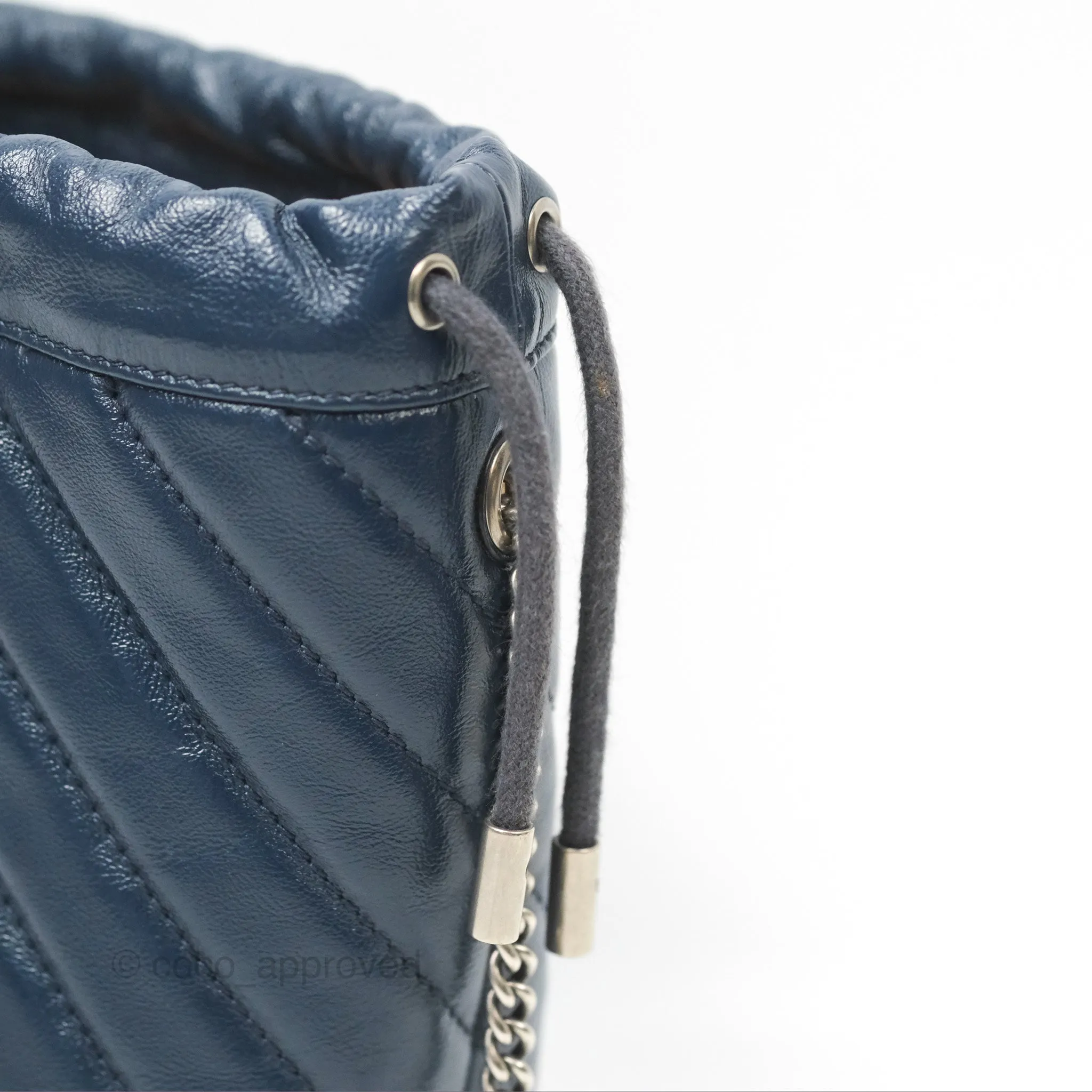 Gucci Mini GG Marmont Leather Bucket Bag Navy
