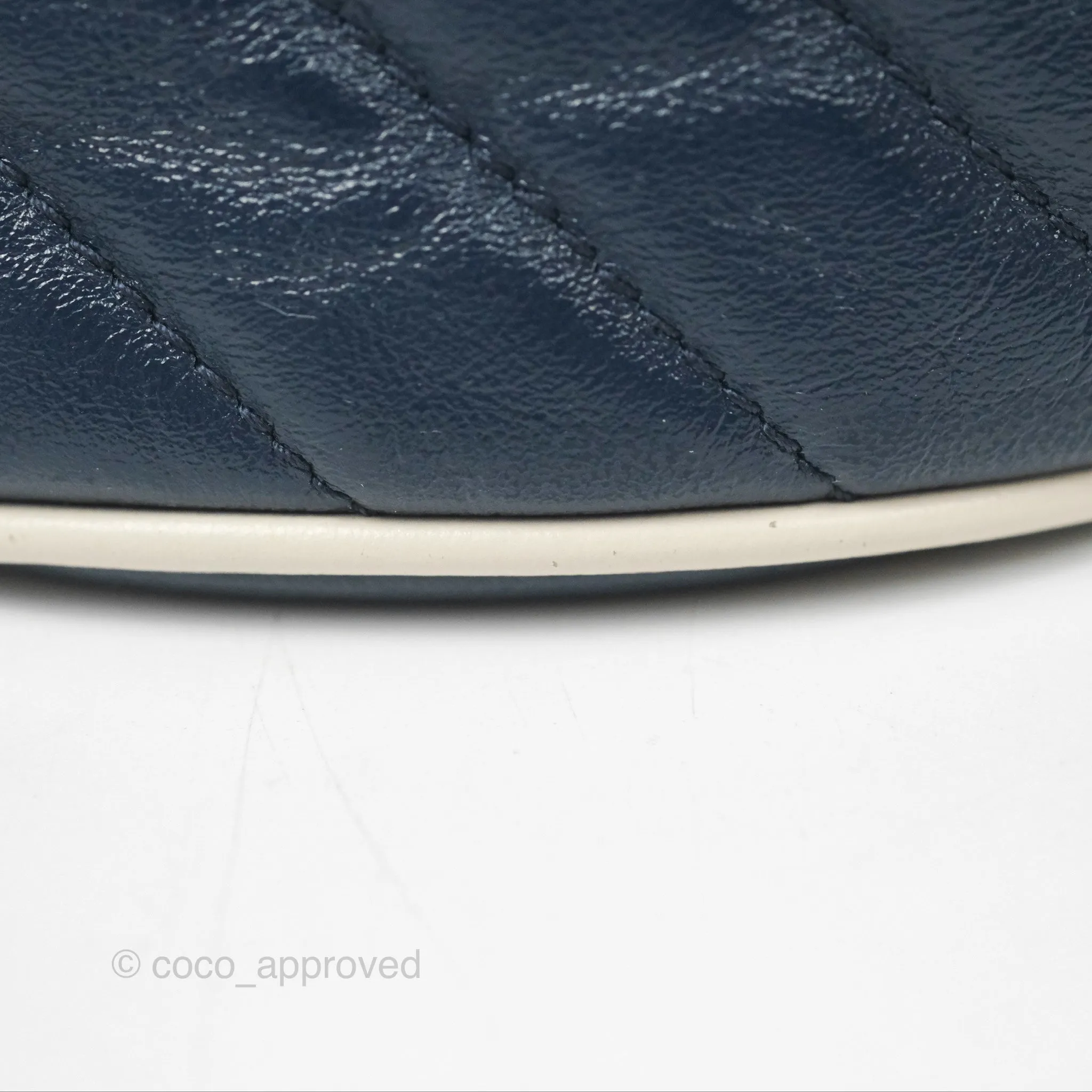 Gucci Mini GG Marmont Leather Bucket Bag Navy