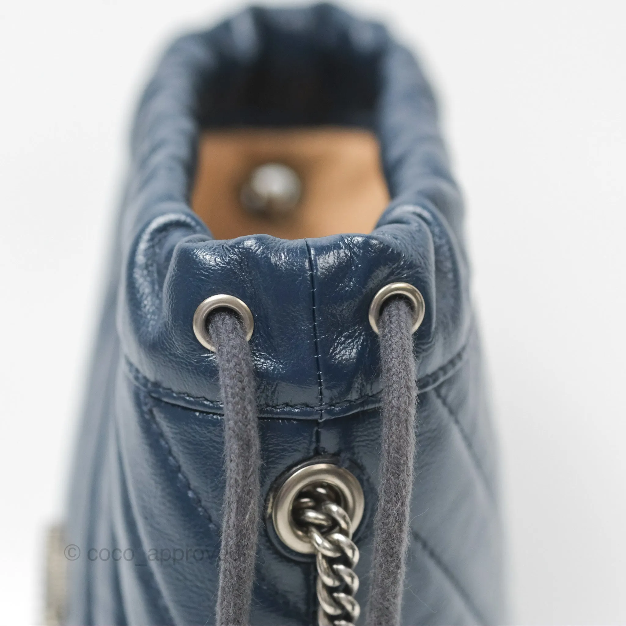 Gucci Mini GG Marmont Leather Bucket Bag Navy