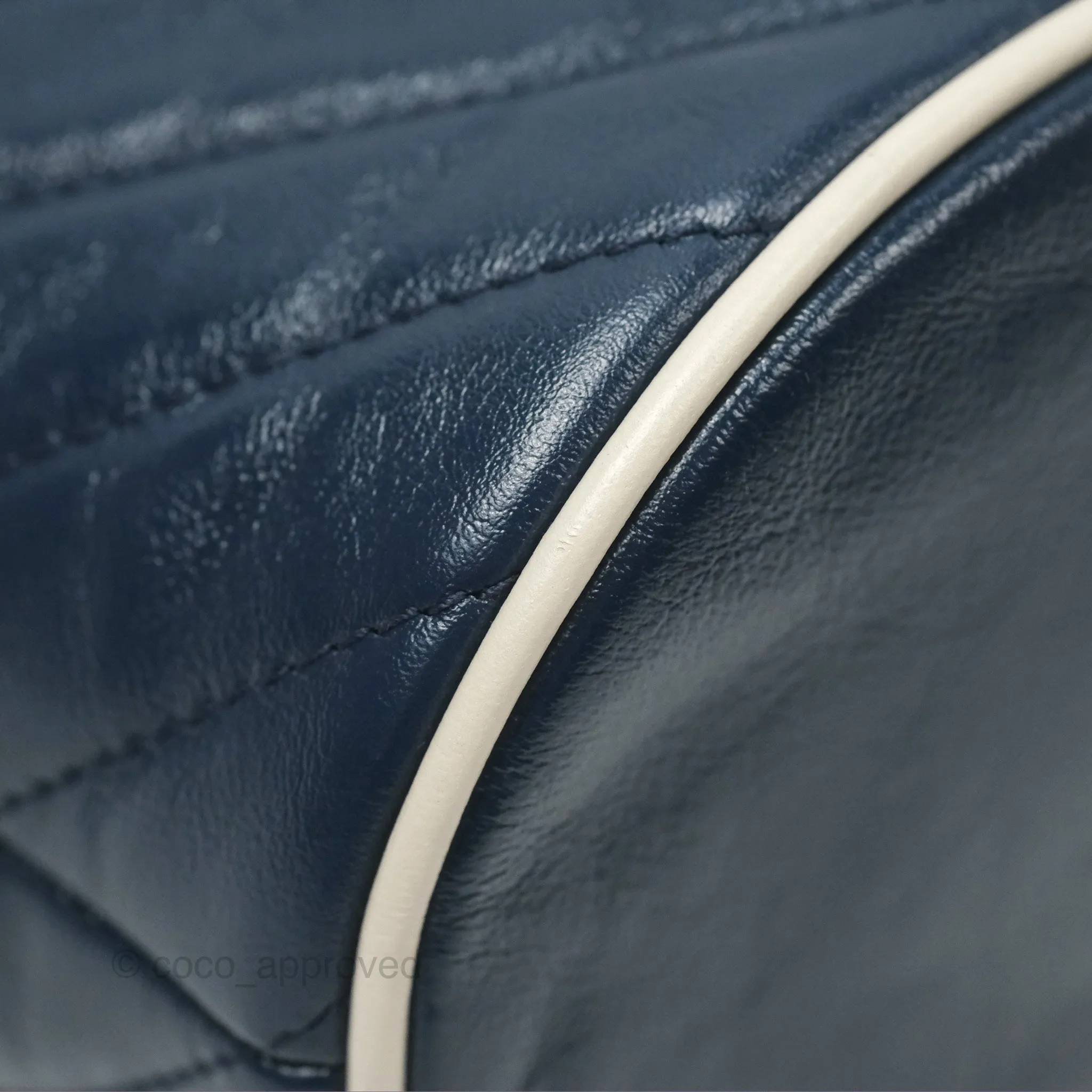 Gucci Mini GG Marmont Leather Bucket Bag Navy