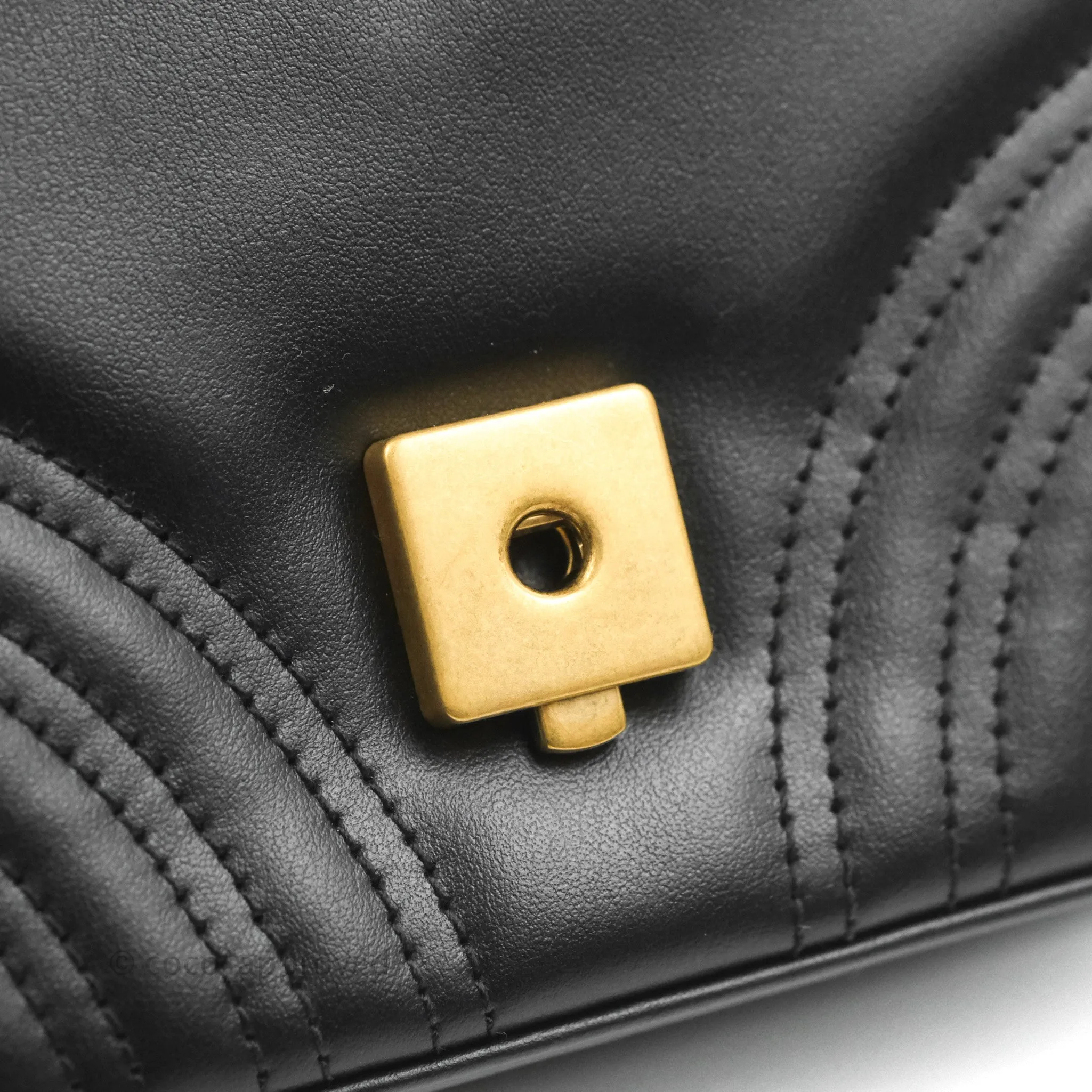 Gucci Mini GG Marmont Top Handle Bag Black