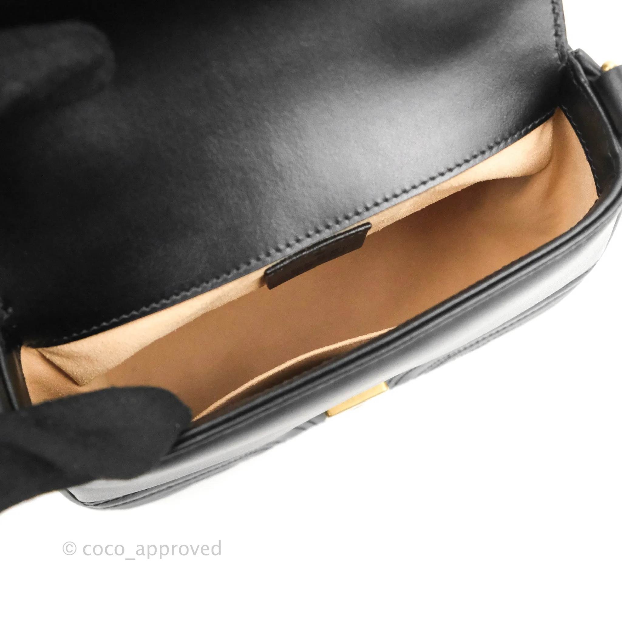 Gucci Mini GG Marmont Top Handle Bag Black