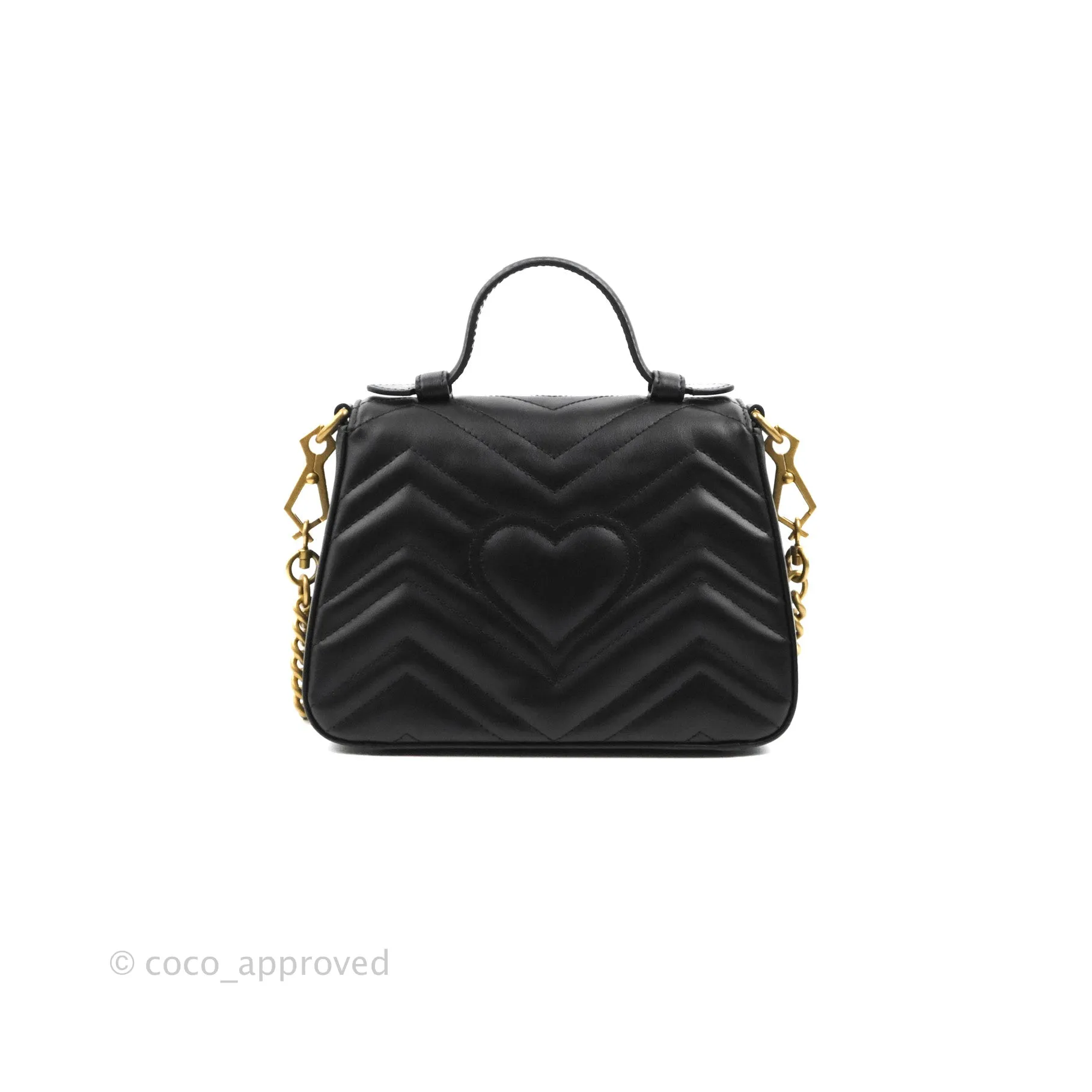 Gucci Mini GG Marmont Top Handle Bag Black