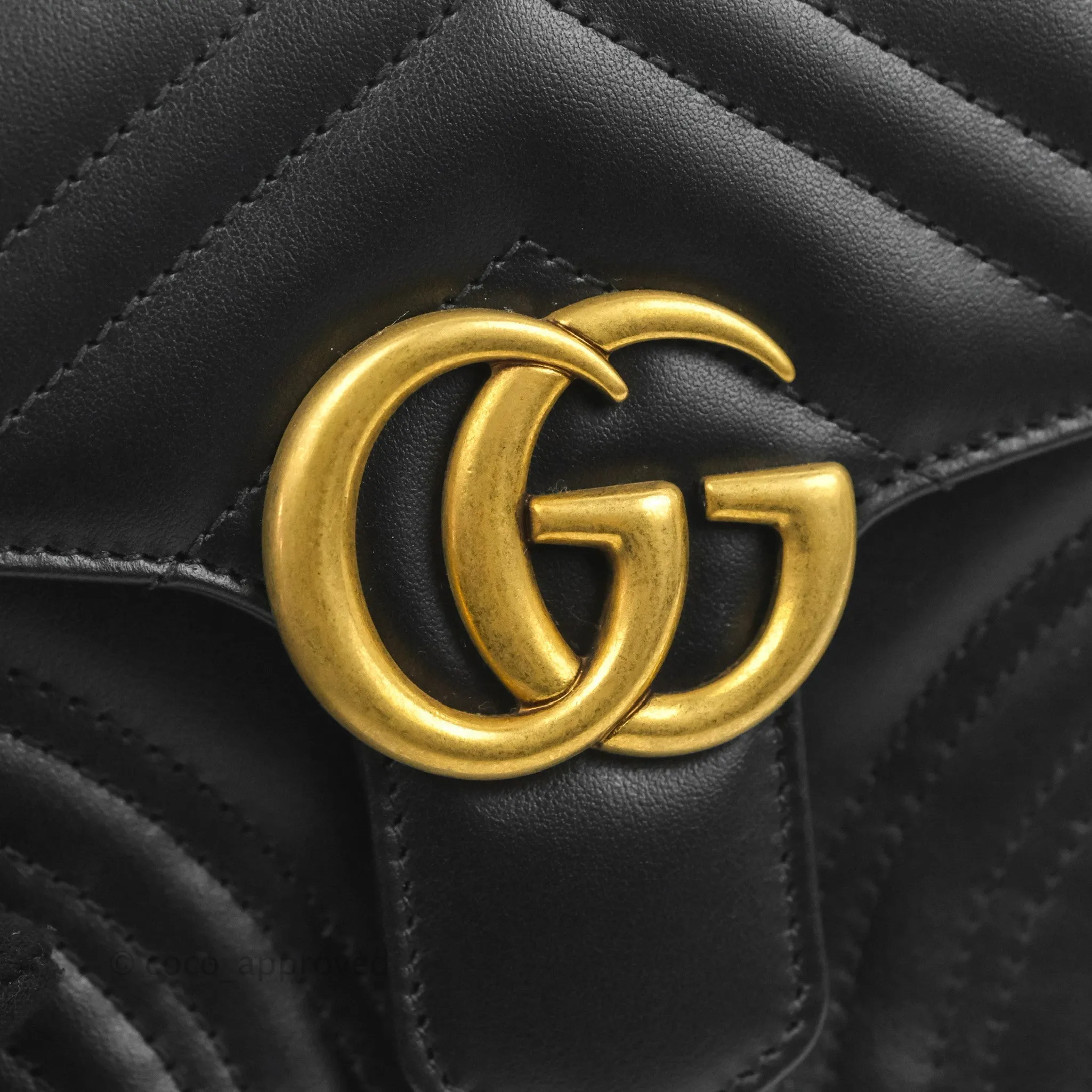 Gucci Mini GG Marmont Top Handle Bag Black