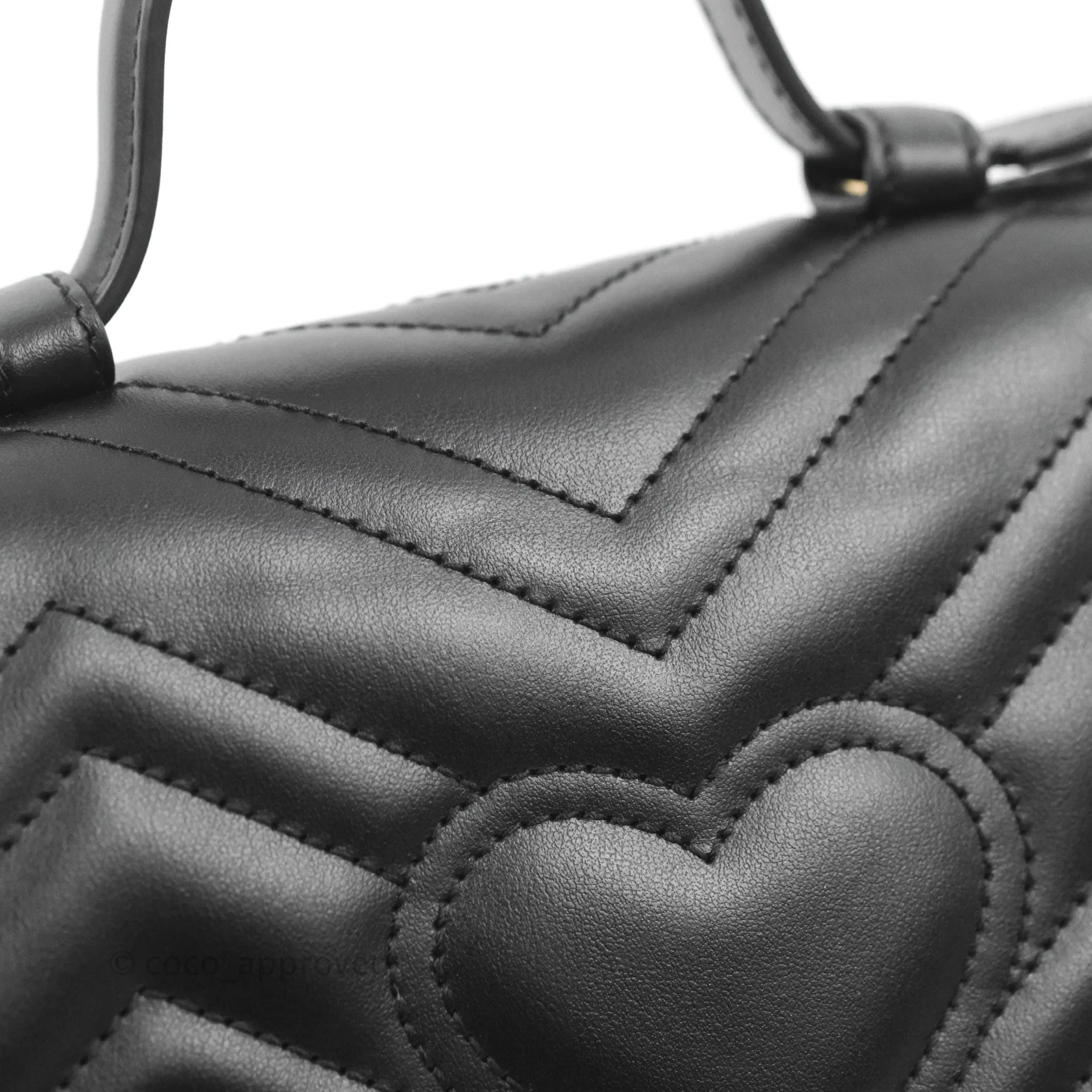 Gucci Mini GG Marmont Top Handle Bag Black