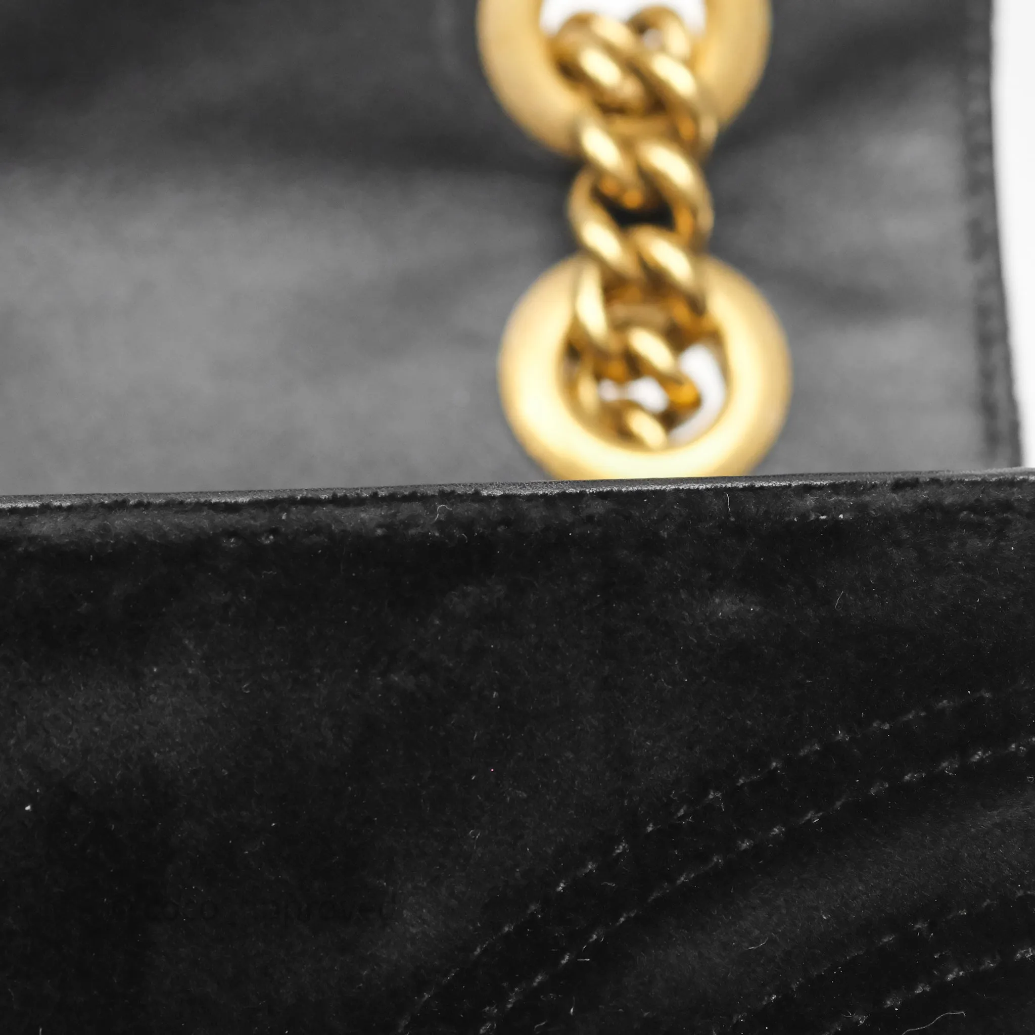 Gucci Mini Marmont Velvet Black Aged Gold Hardware