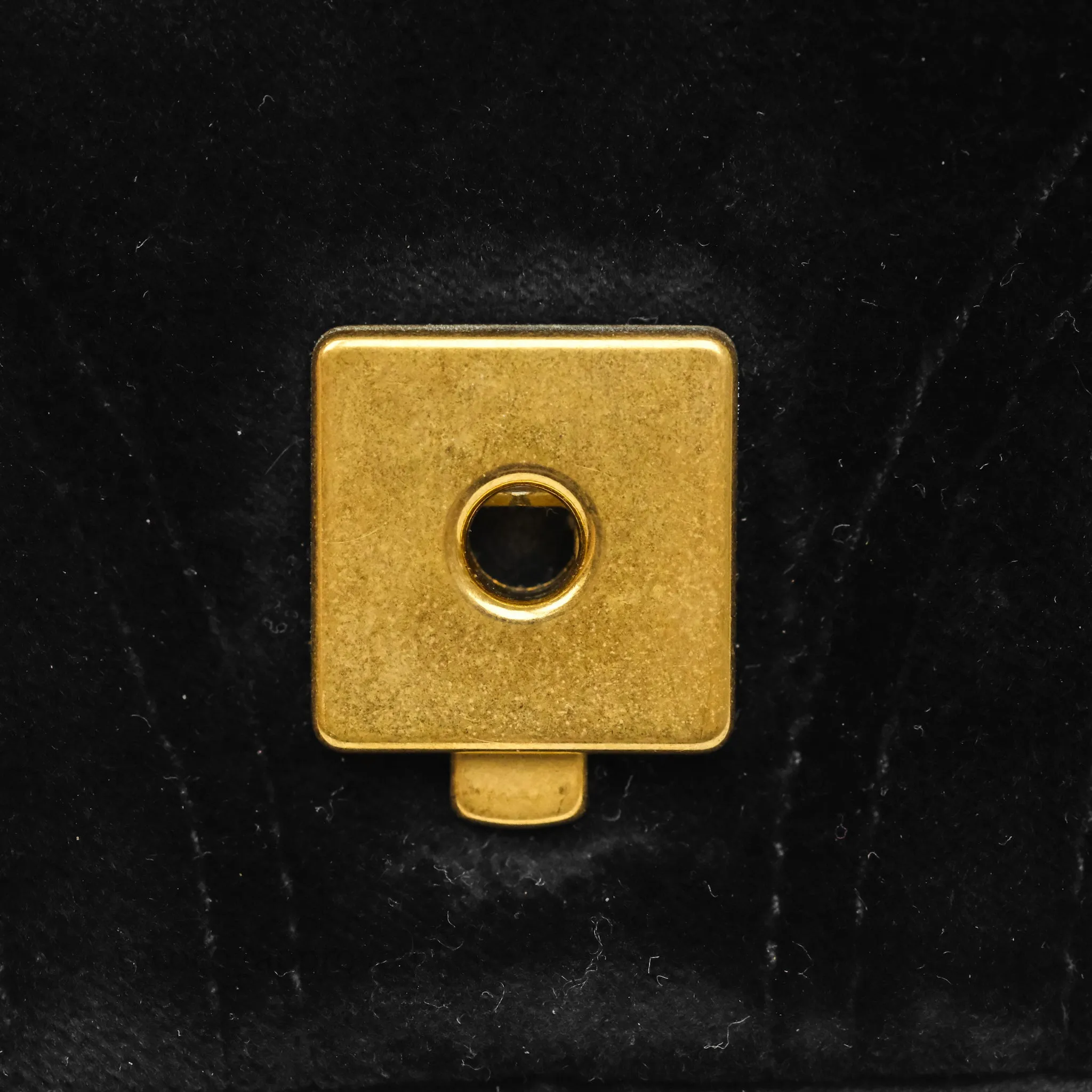 Gucci Mini Marmont Velvet Black Aged Gold Hardware