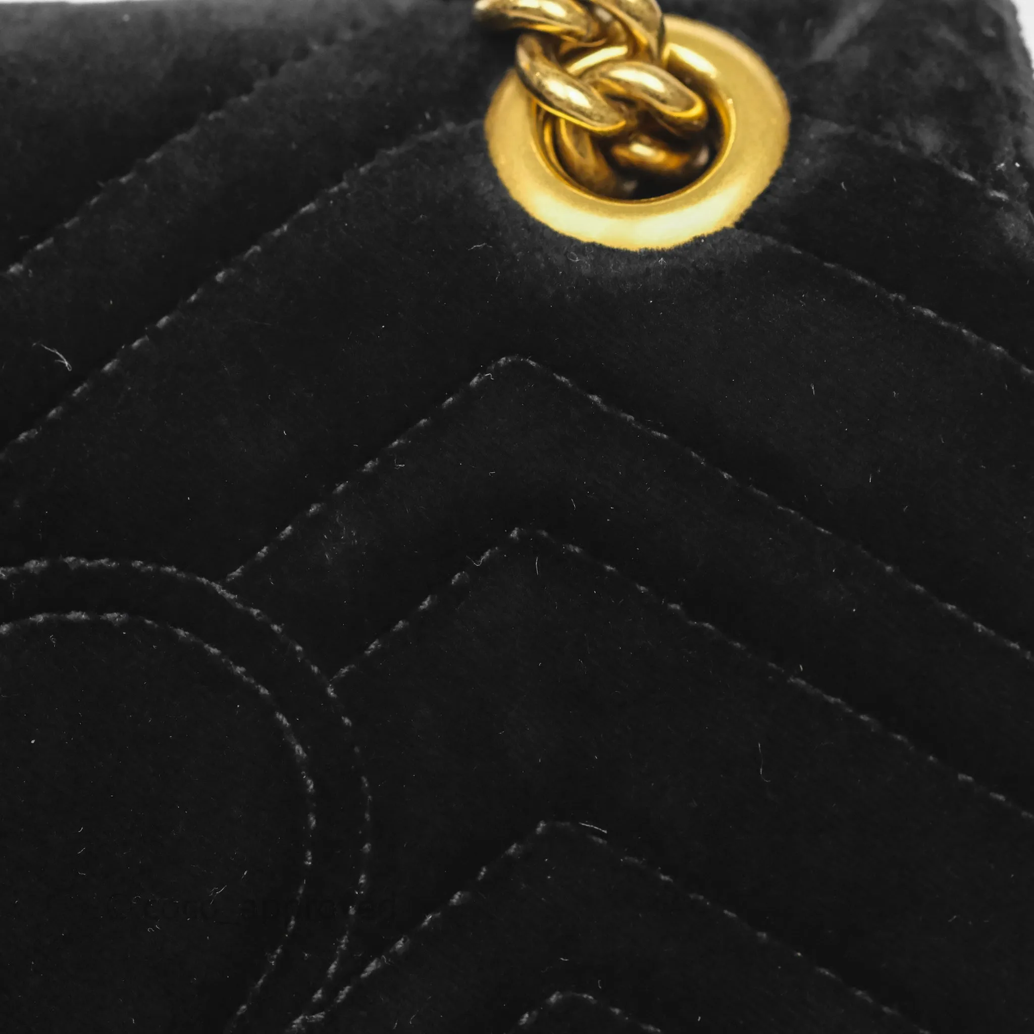 Gucci Mini Marmont Velvet Black Aged Gold Hardware