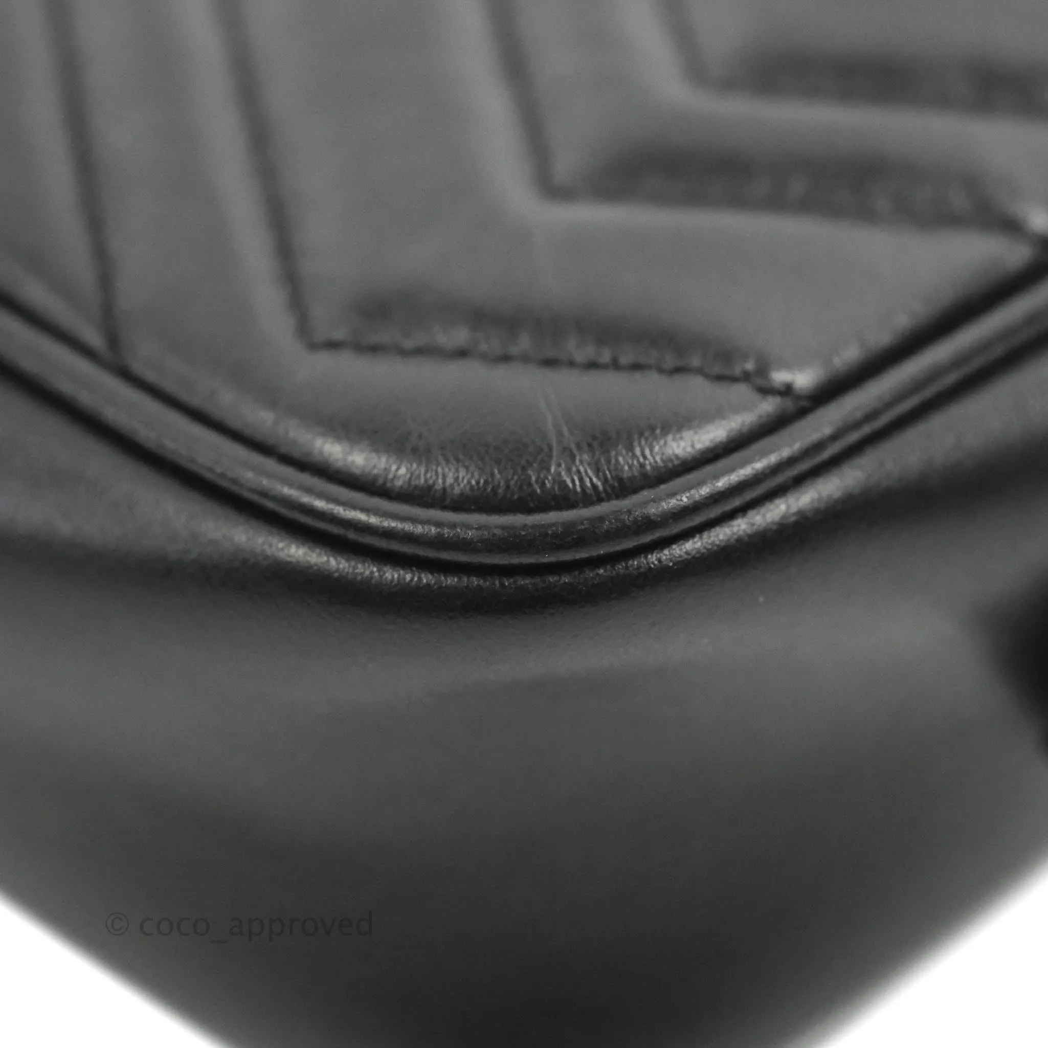 Gucci Mini Matelasse GG Marmont Camera Bag Black Calfskin Gold Hardware
