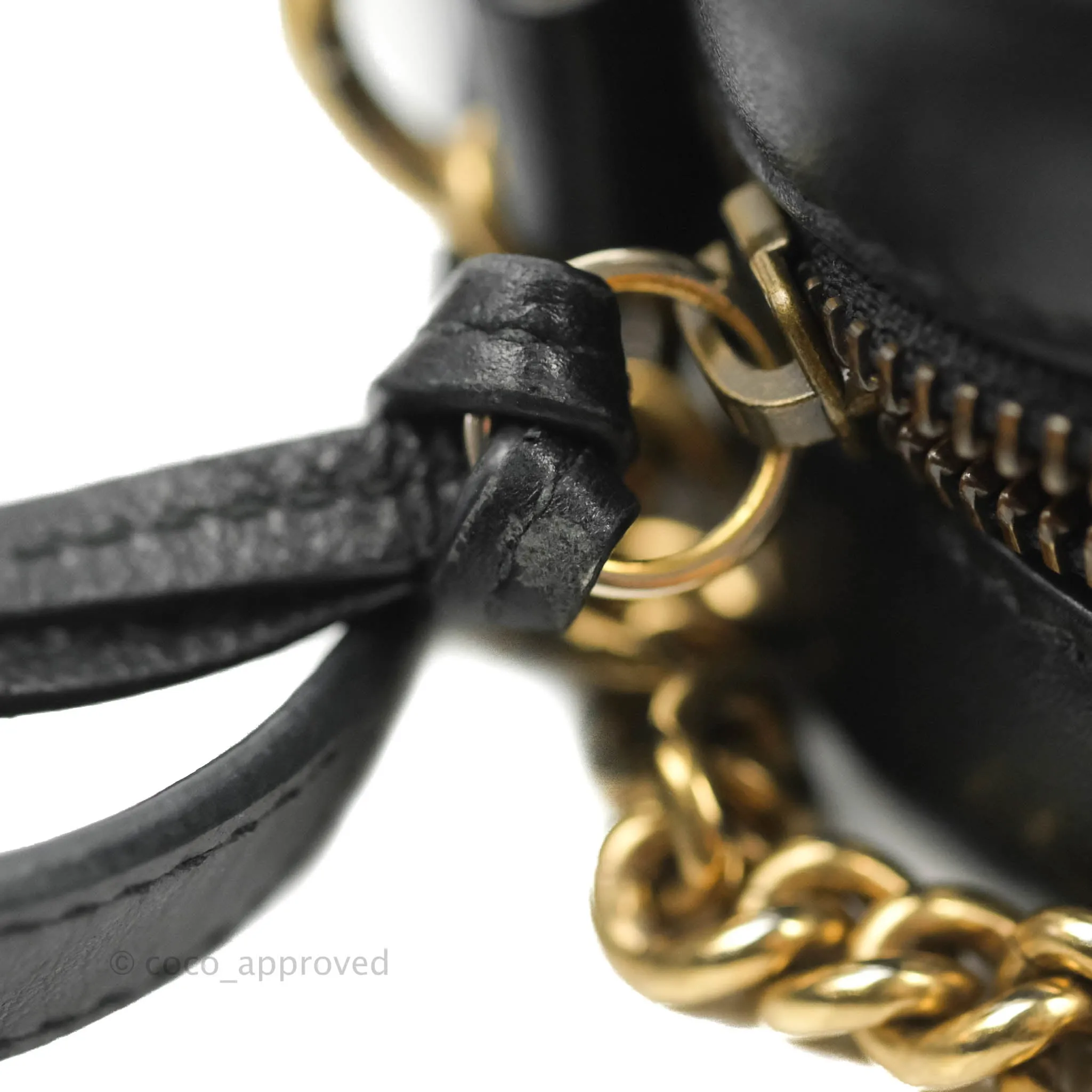 Gucci Mini Matelasse GG Marmont Camera Bag Black Calfskin Gold Hardware