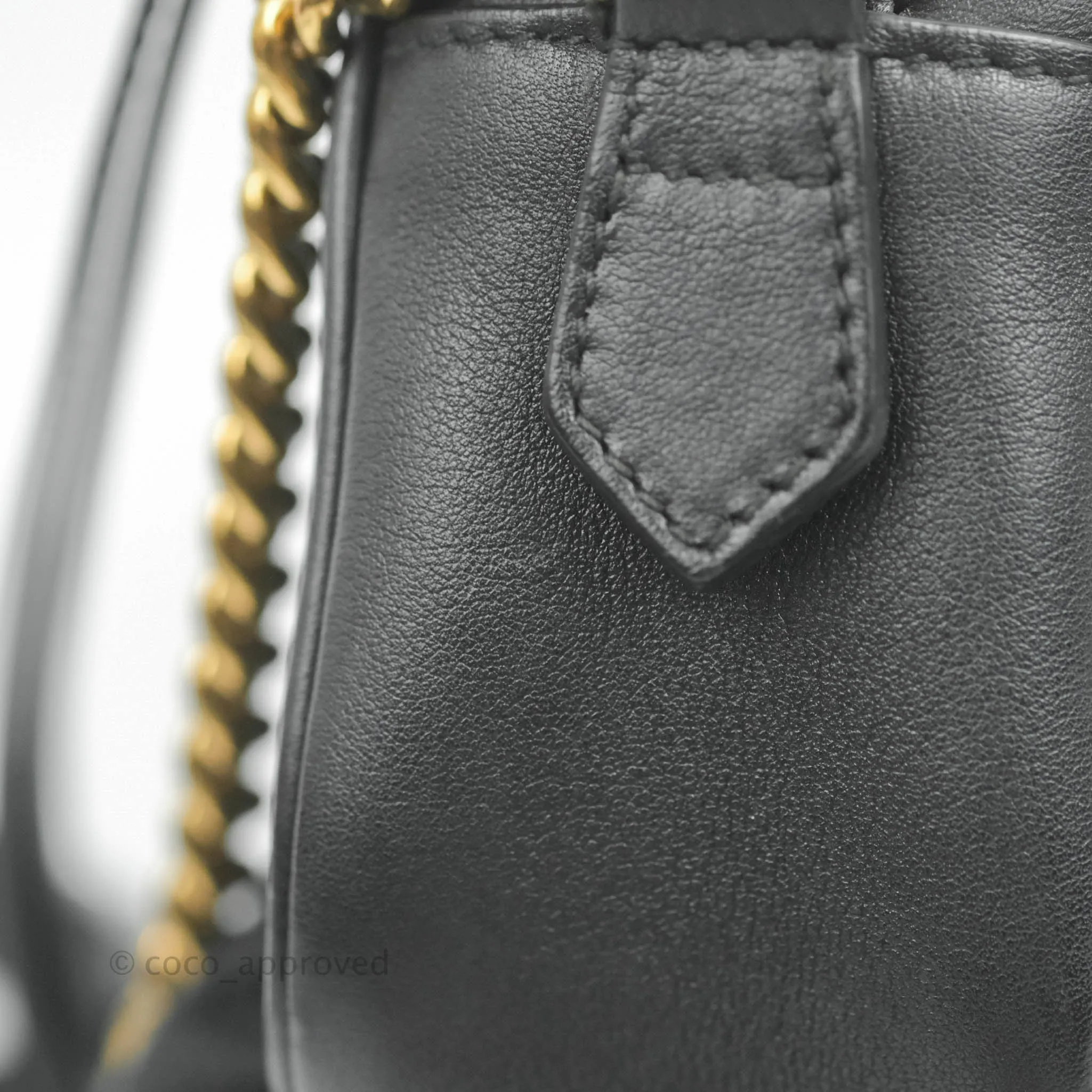 Gucci Mini Matelasse GG Marmont Camera Bag Black Calfskin Gold Hardware