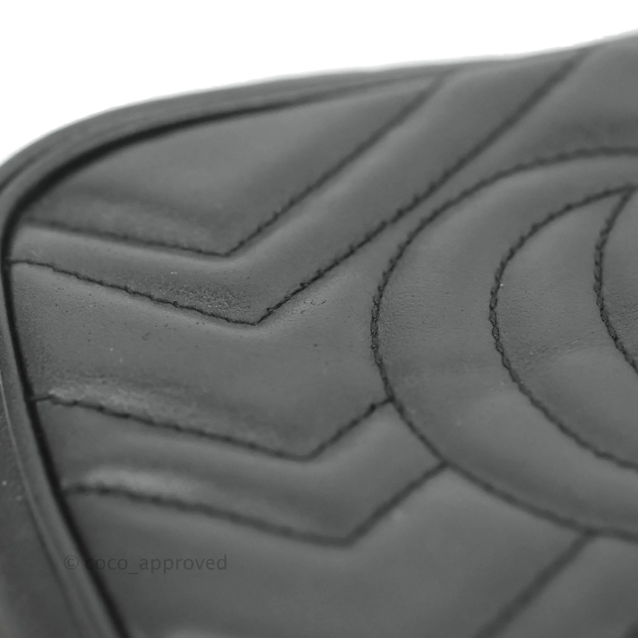 Gucci Mini Matelasse GG Marmont Camera Bag Black Calfskin Gold Hardware