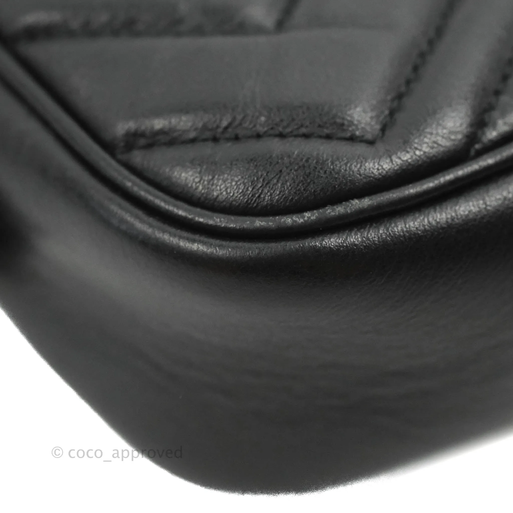 Gucci Mini Matelasse GG Marmont Camera Bag Black Calfskin Gold Hardware