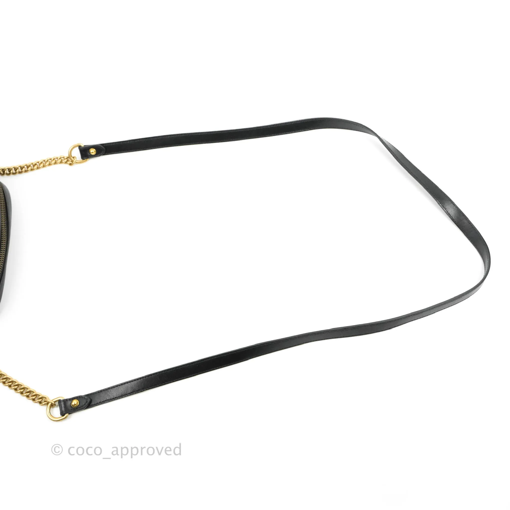 Gucci Mini Matelasse GG Marmont Camera Bag Black Calfskin Gold Hardware