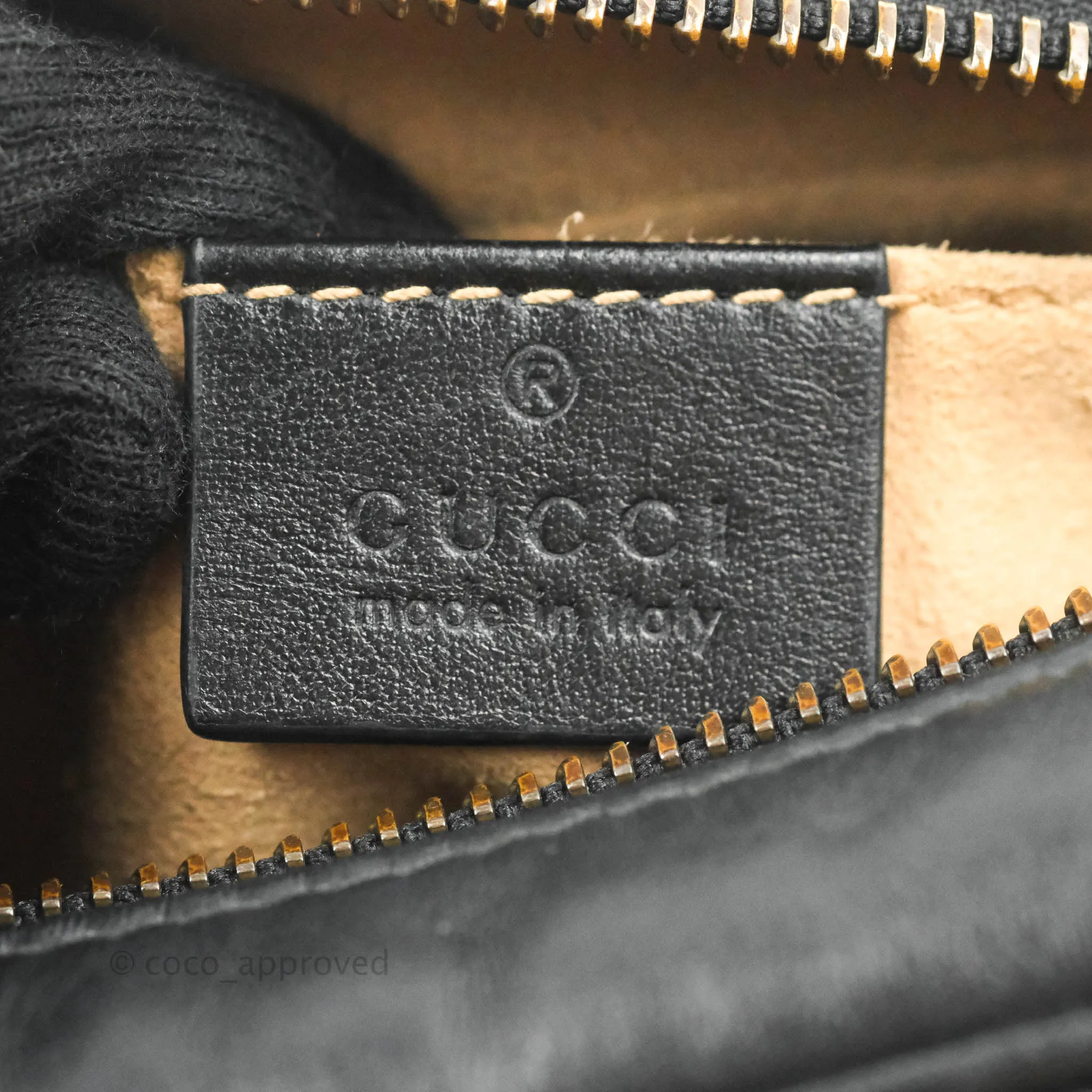 Gucci Mini Matelasse GG Marmont Camera Bag Black Calfskin Gold Hardware