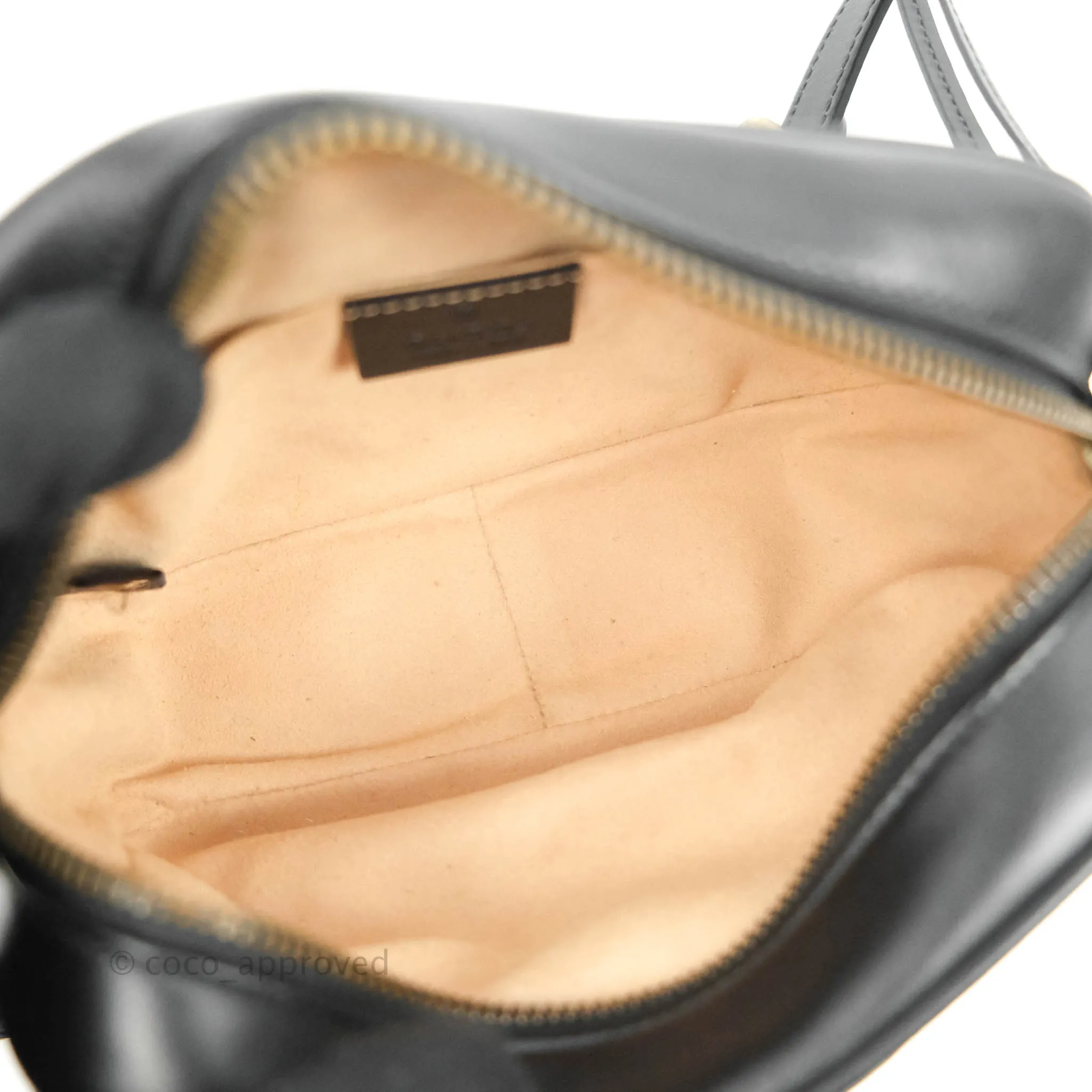 Gucci Mini Matelasse GG Marmont Camera Bag Black Calfskin Gold Hardware