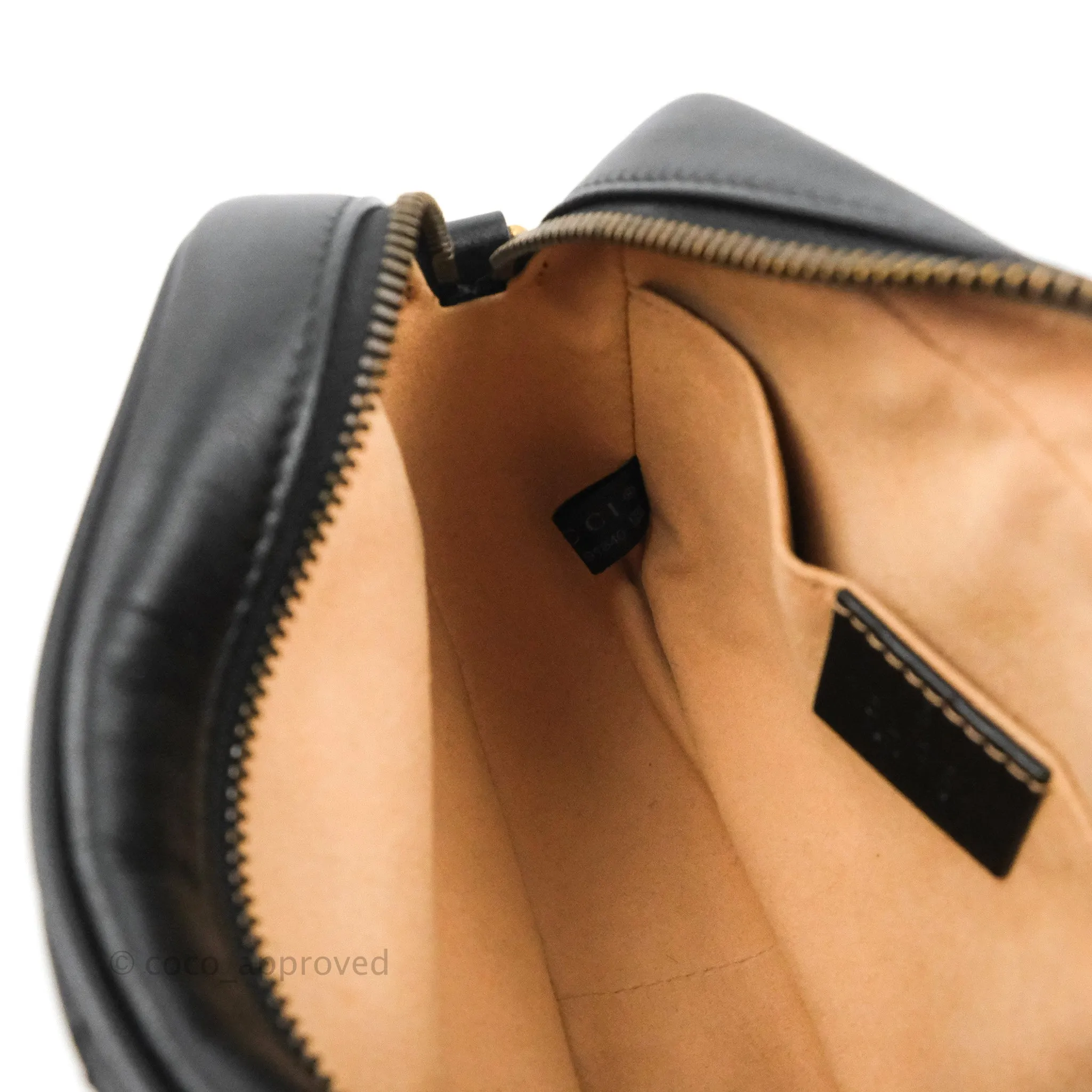 Gucci Mini Matelasse GG Marmont Camera Bag Black Calfskin Gold Hardware