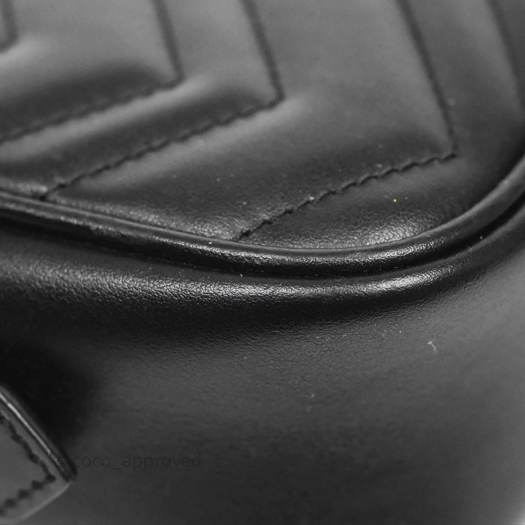 Gucci Mini Matelasse GG Marmont Camera Bag Black Calfskin Gold Hardware
