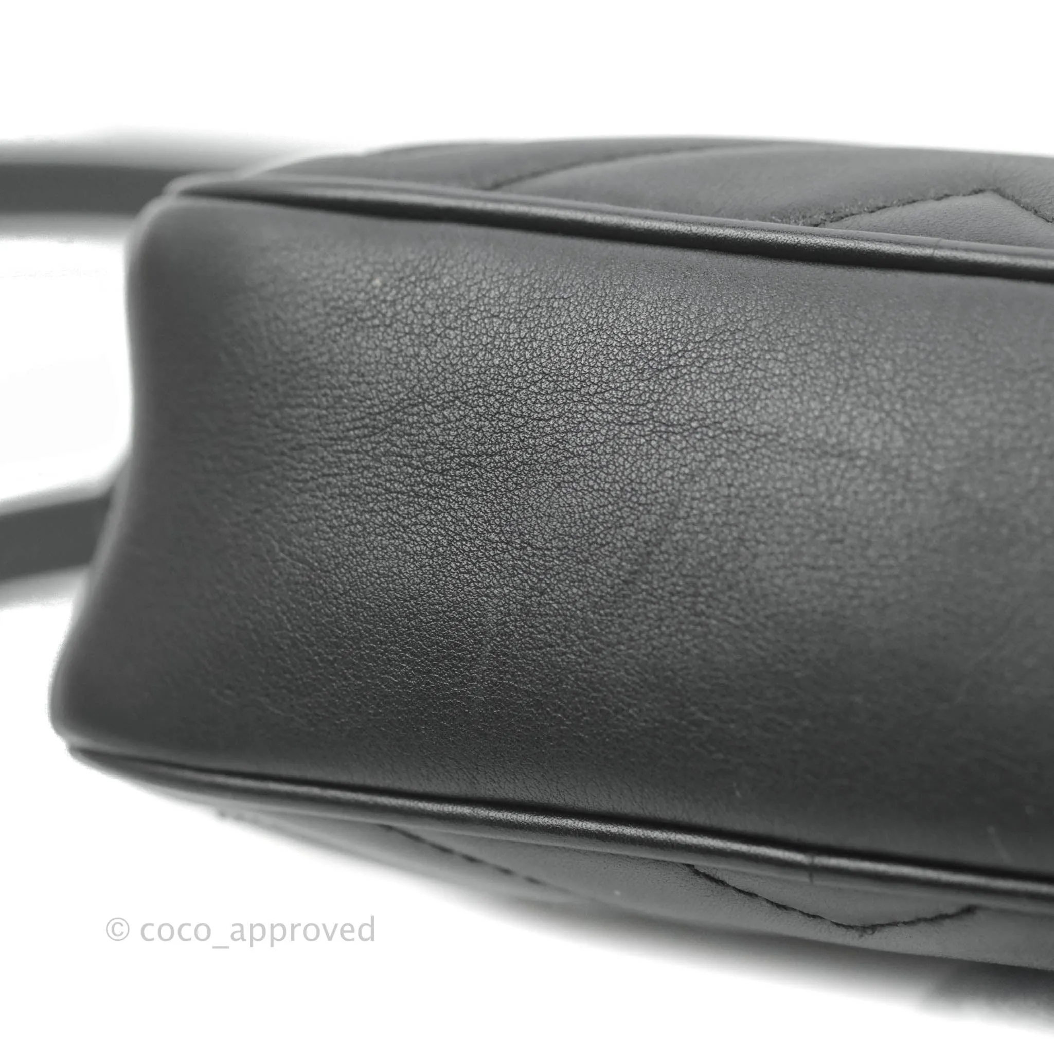 Gucci Mini Matelasse GG Marmont Camera Bag Black Calfskin Gold Hardware