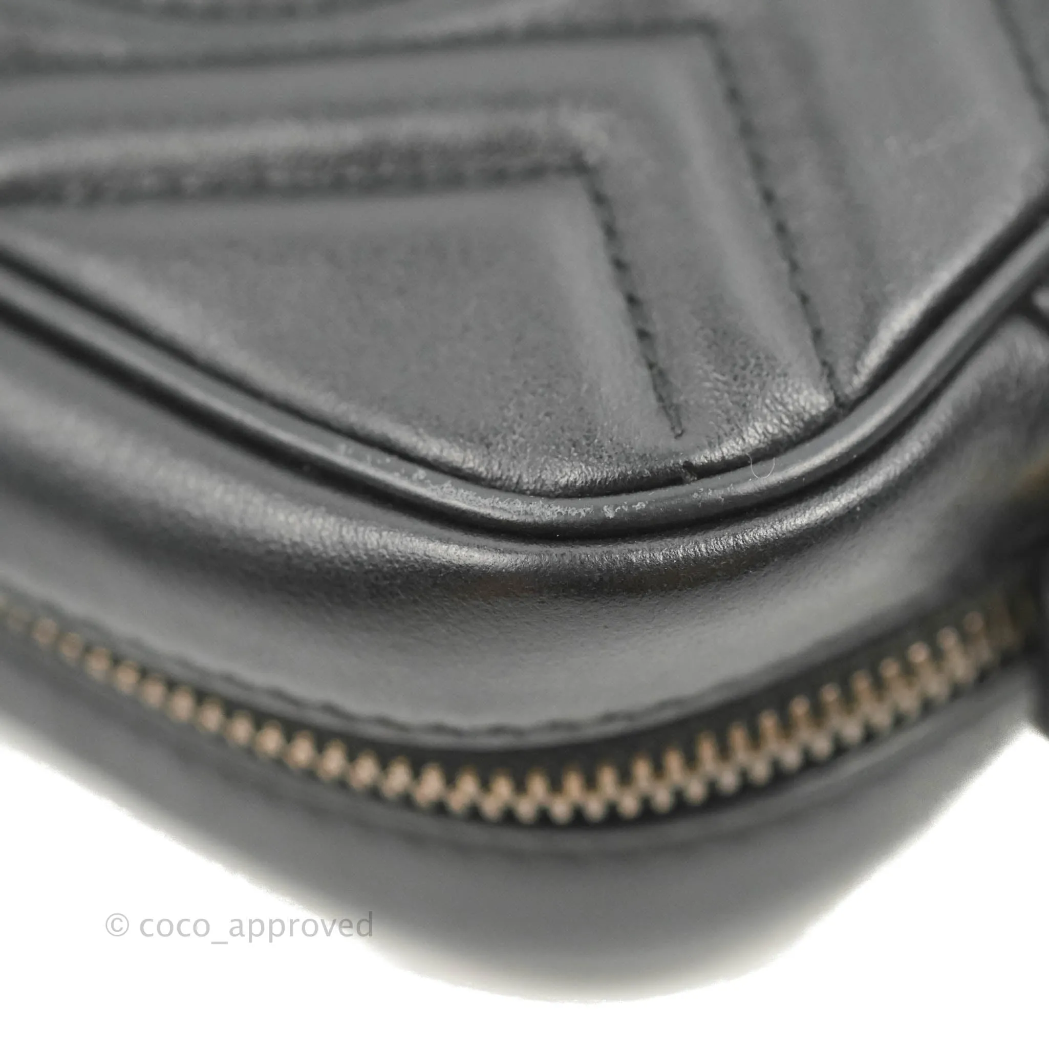 Gucci Mini Matelasse GG Marmont Camera Bag Black Calfskin Gold Hardware