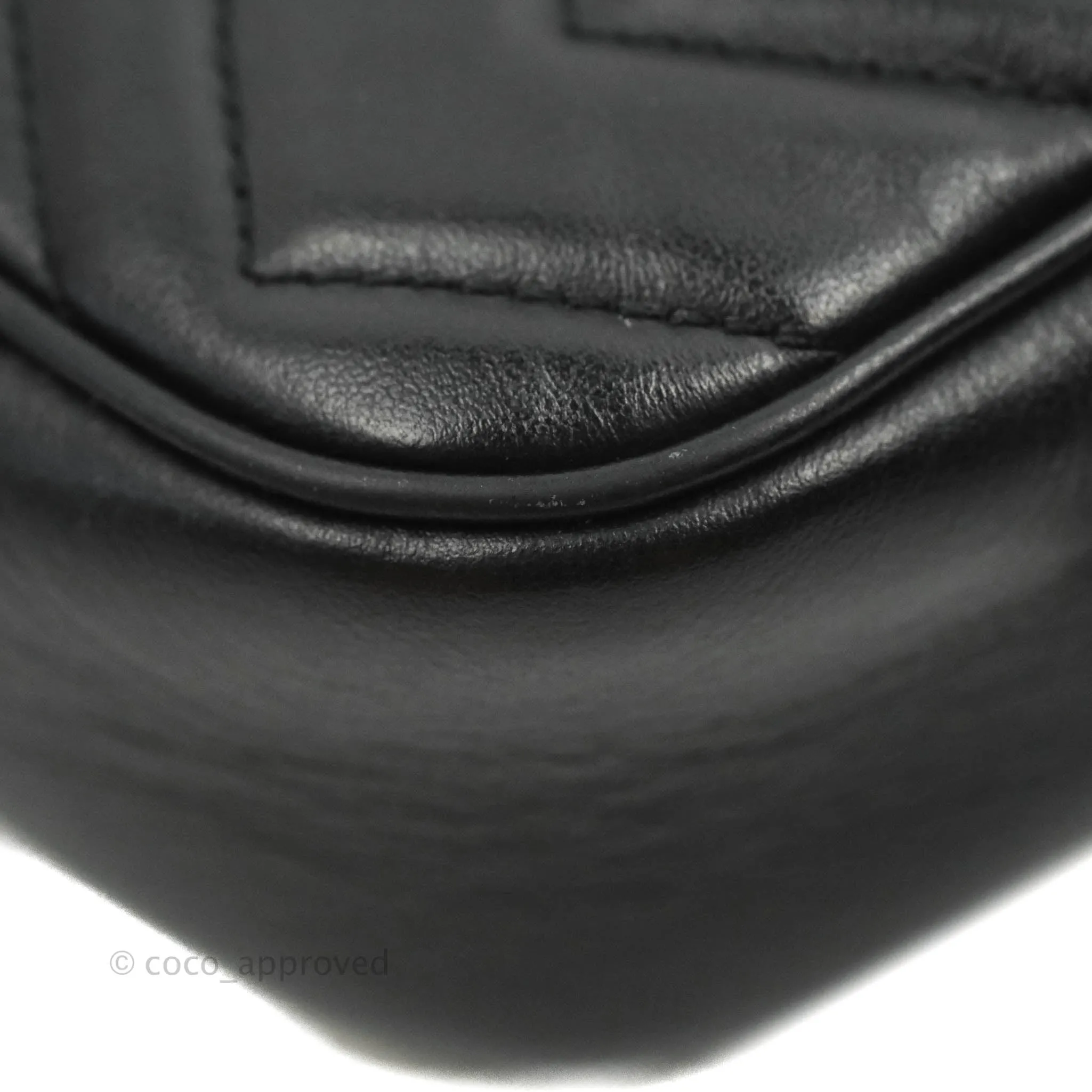 Gucci Mini Matelasse GG Marmont Camera Bag Black Calfskin Gold Hardware