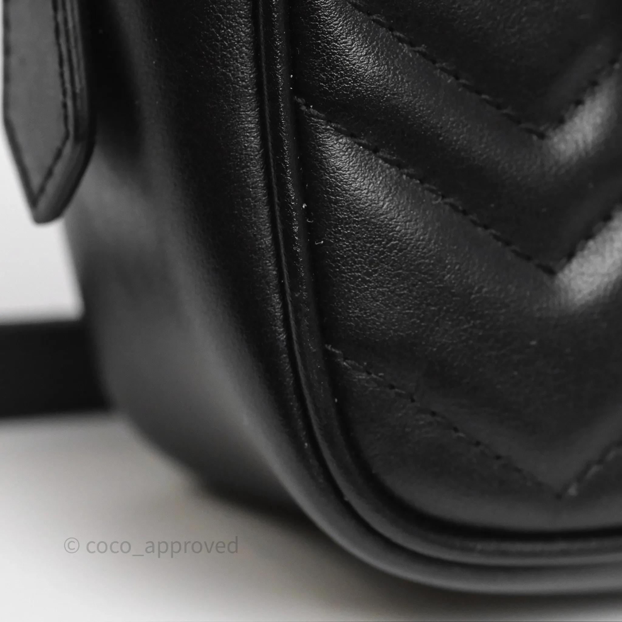 Gucci Mini Matelasse GG Marmont Camera Bag Black Calfskin Gold Hardware