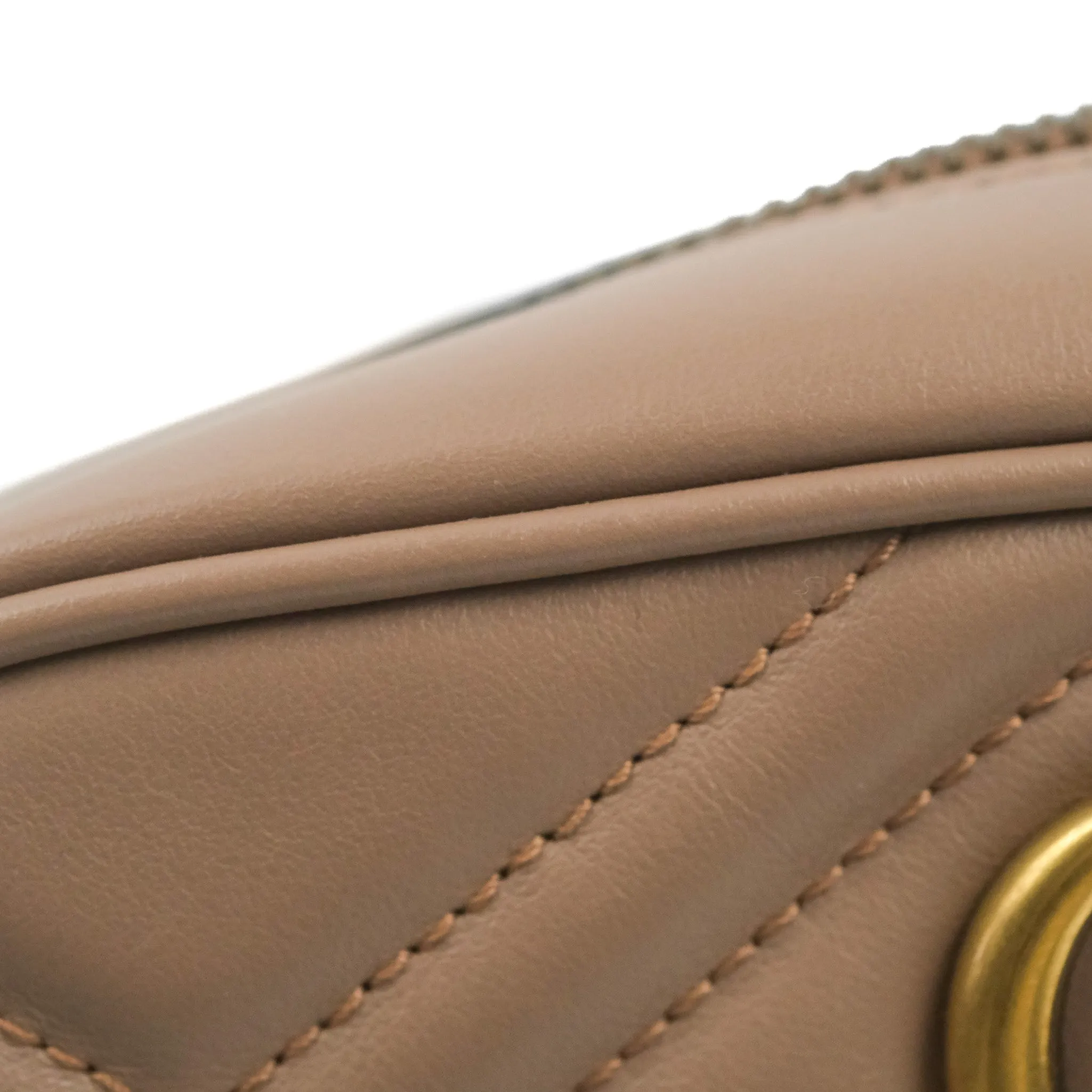 Gucci Mini Matelasse GG Marmont Camera Bag Dusty Pink Calfskin Gold Hardware