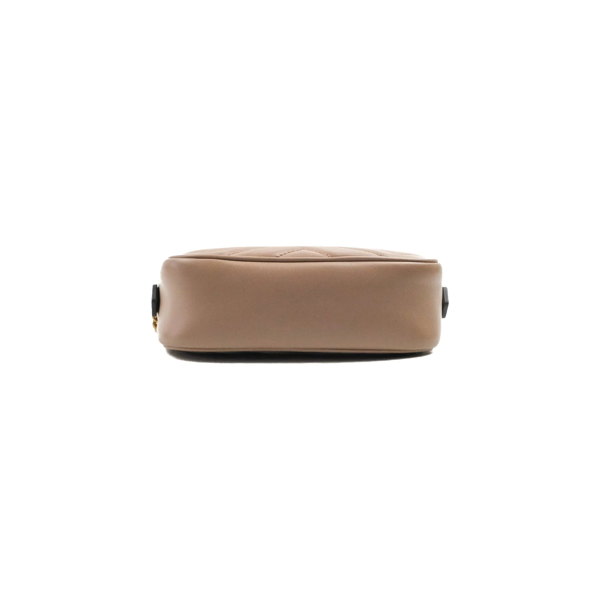 Gucci Mini Matelasse GG Marmont Camera Bag Dusty Pink Calfskin Gold Hardware