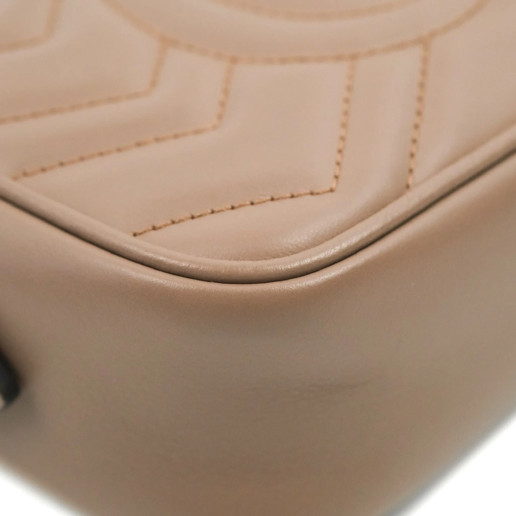 Gucci Mini Matelasse GG Marmont Camera Bag Dusty Pink Calfskin Gold Hardware