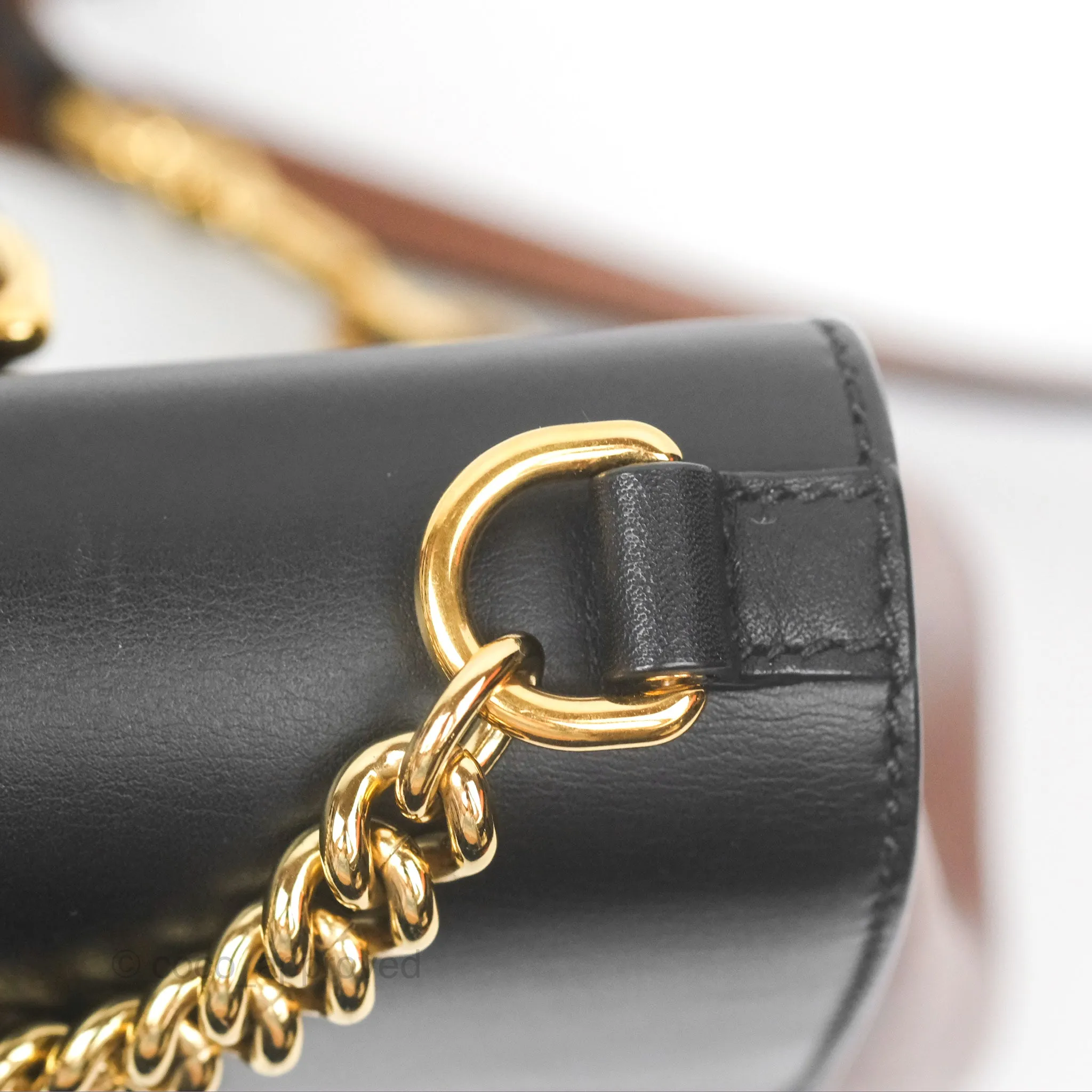 Gucci Mini Padlock Backpack GG Coated Canvas Black/Brown Leather